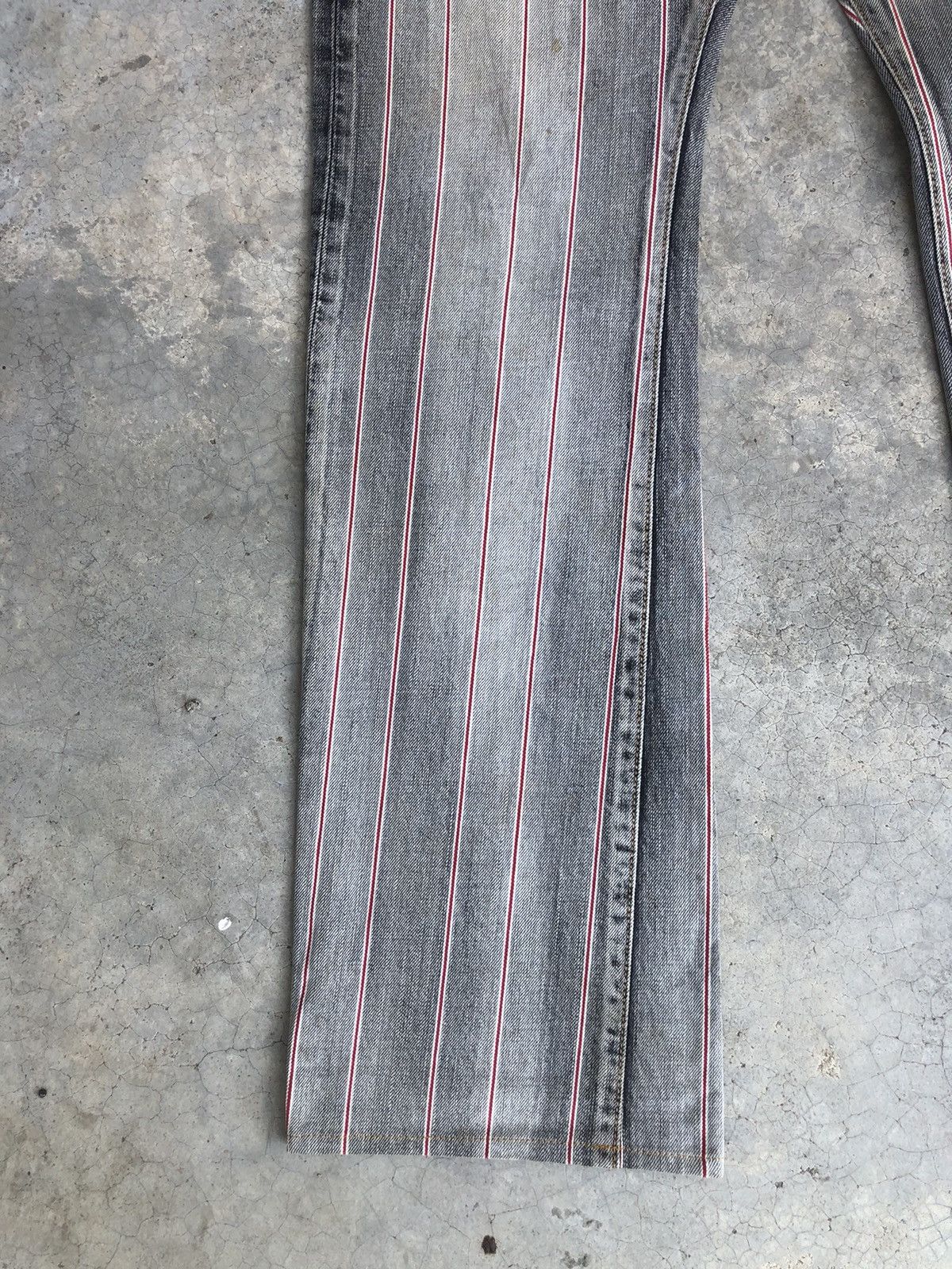 If Six Was Nine Japanese Edwin Flared Jeans Distressed Selvedge Hickory Size US 31 - 6 Thumbnail