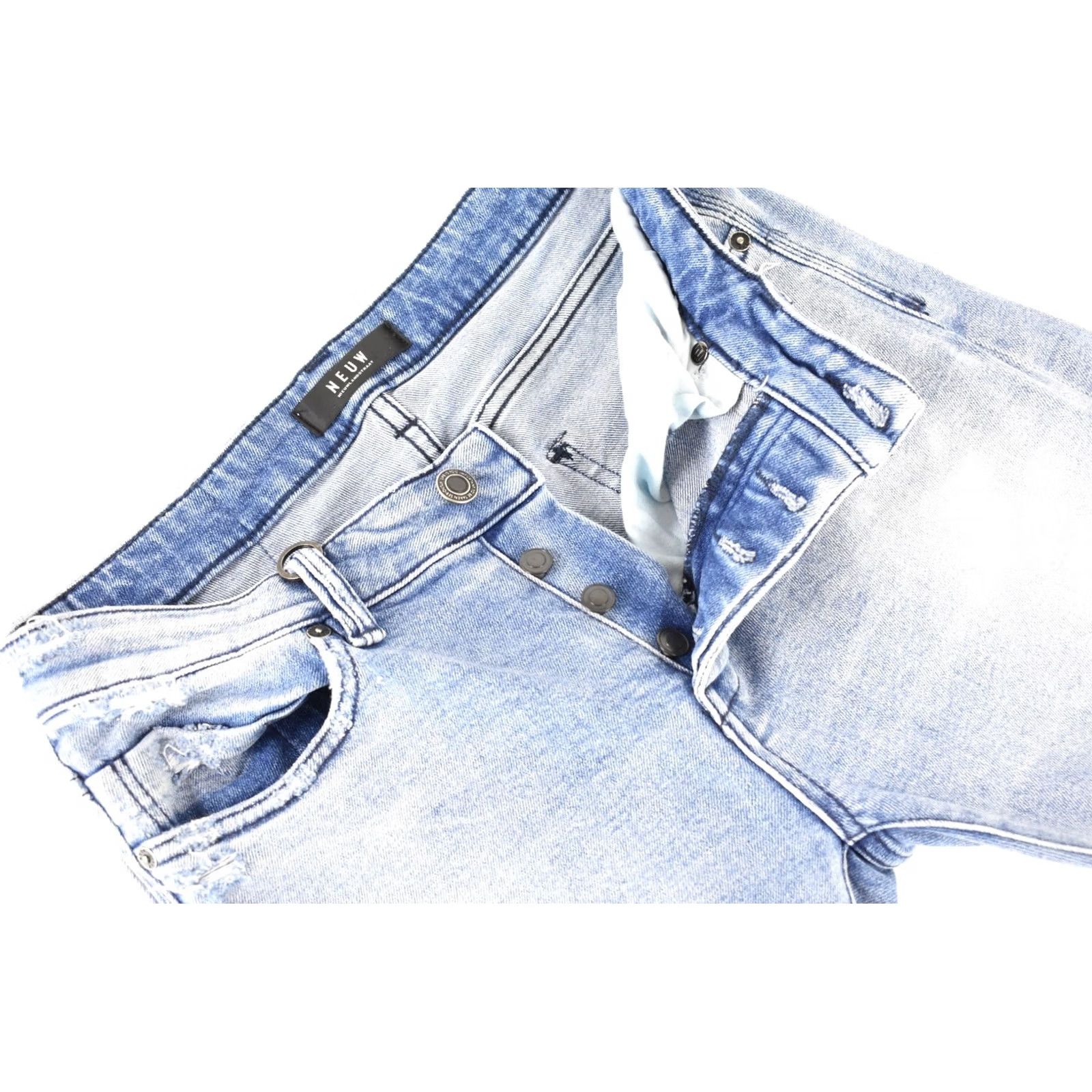 Vintage NEUW Iggy Skinny Jeans Men's W29/L32 Distressed Ripped Faded Denim Jeans Size US 29 - 4 Thumbnail