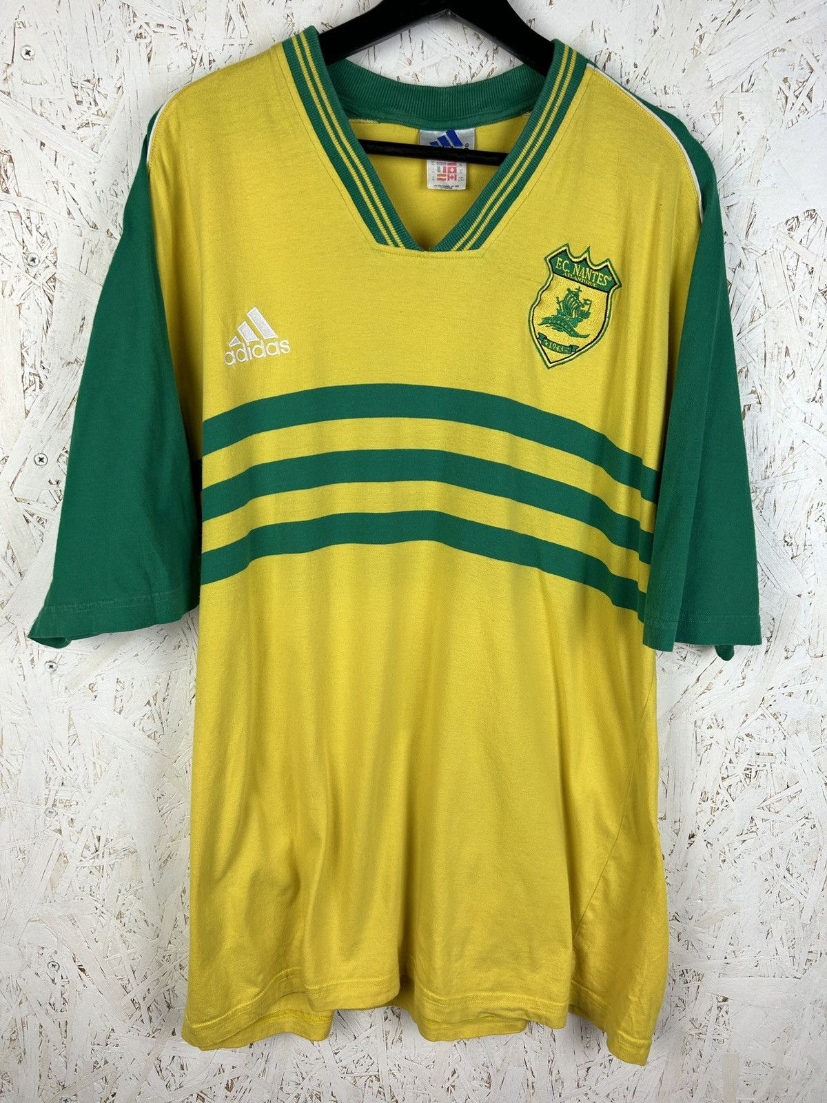 Other 90s Vintage Adidas FC Nantes Football Soccer T-Shirt Yellow Size US XL / EU 56 / 4 - 1 Thumbnail