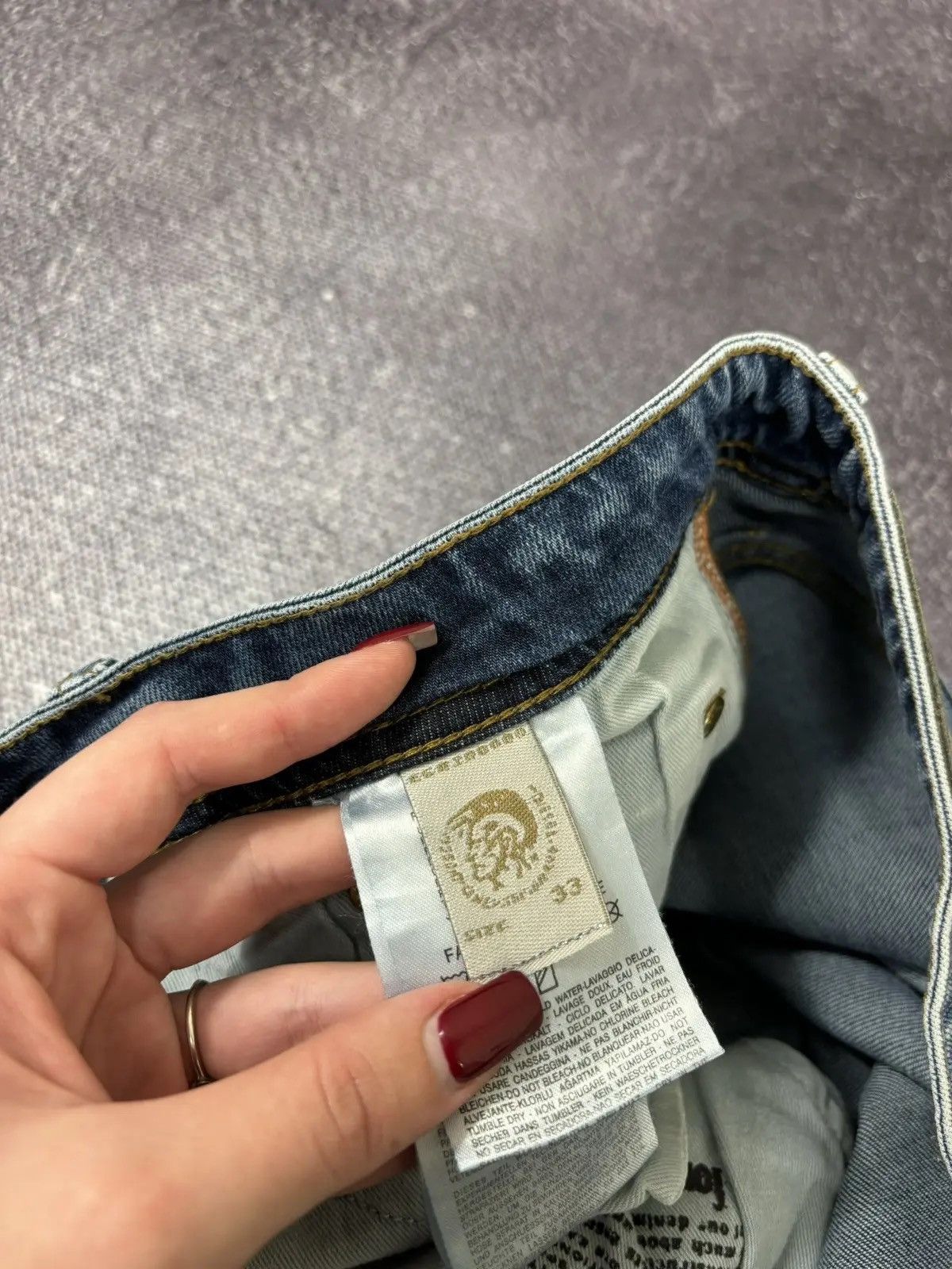 Diesel × Vintage Vintage Diesel Ripped Denim Avant Garde Japanese Jeans Size US 33 - 15 Thumbnail