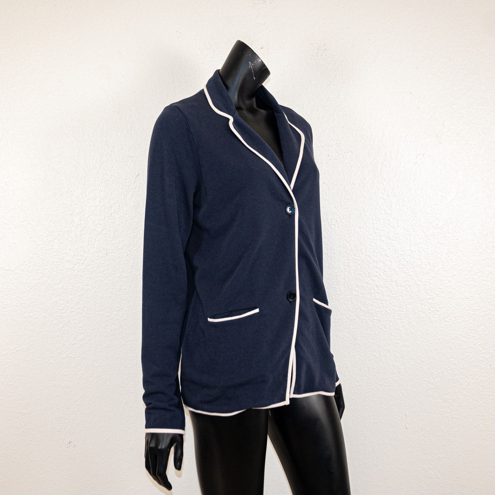 KULE Kule Women's Medium The Syd Jersey knit blazer Jacket Navy Size M / US 6-8 / IT 42-44 - 5 Thumbnail