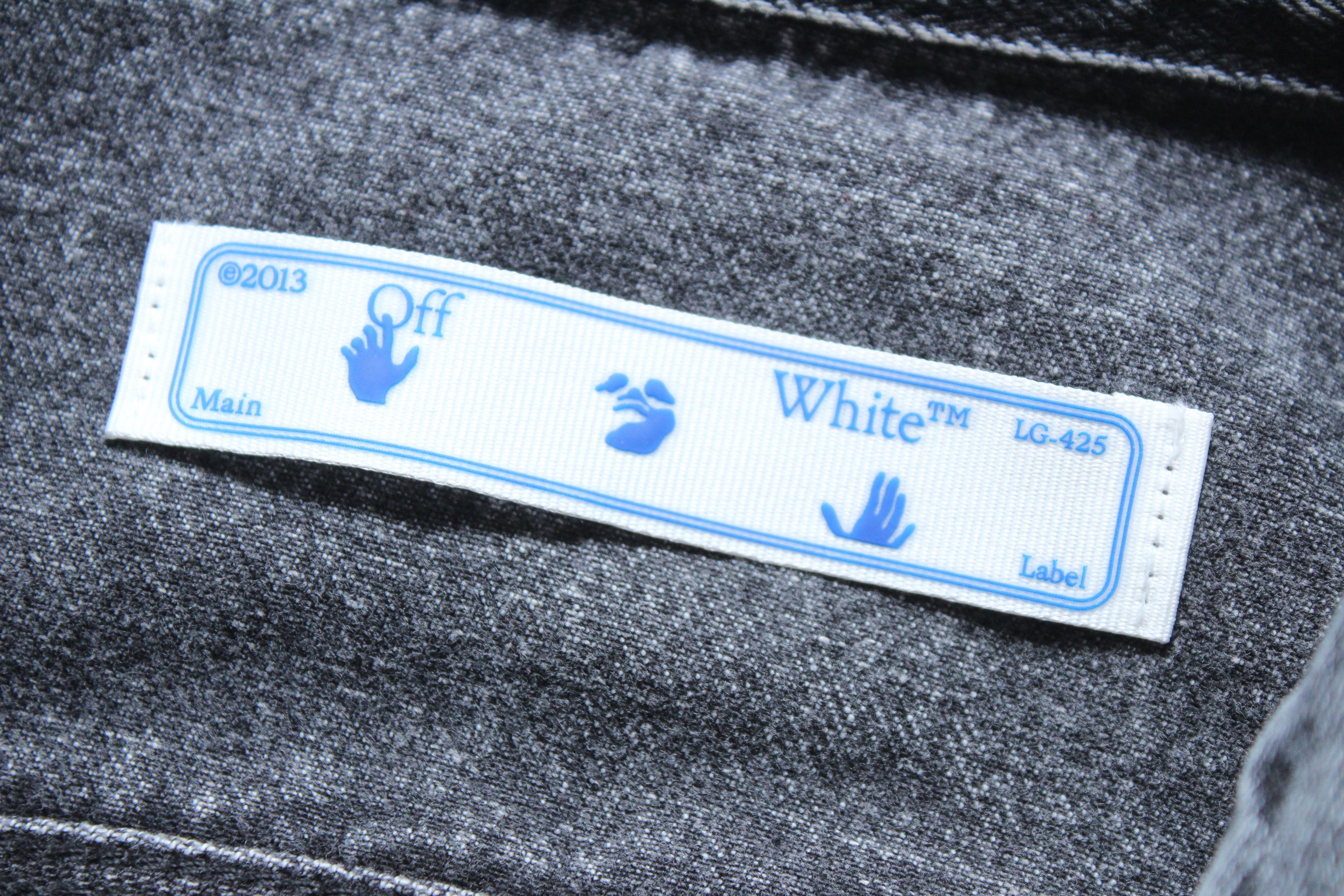 Off-White Off-White Logo Slim Fit Grey Denim Jacket Virgil Abloh Size US S / EU 44-46 / 1 - 9 Thumbnail