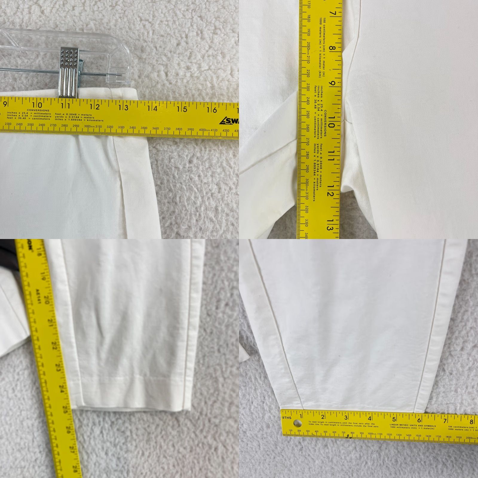 Rag & Bone rag & bone White Crop Ankle Length Pants Womens Size 6 Mid-Rise Casual Pants USA Made Size 28" / US 6 / IT 42 - 8 Thumbnail