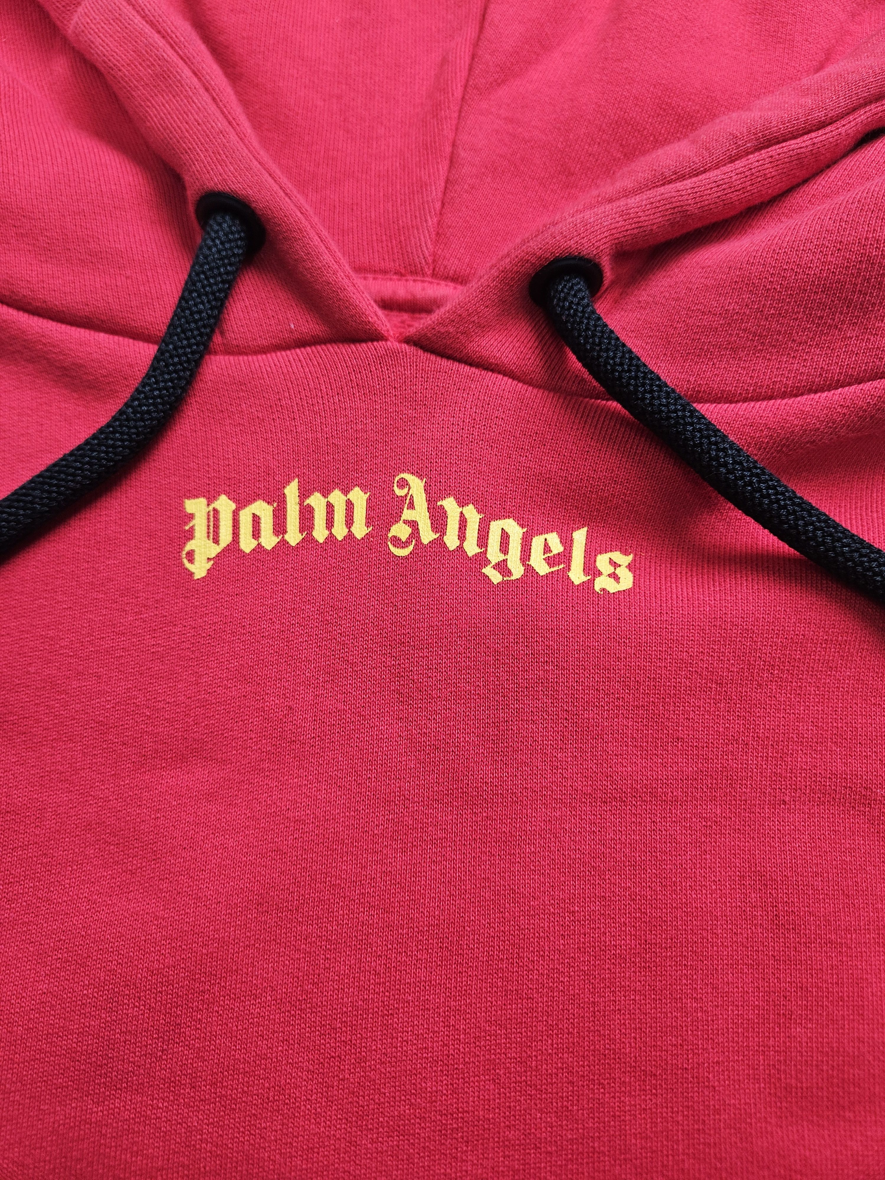 Palm Angels Palm Angels Red Hoodie with Yellow Logo on Front and Back Size US M / EU 48-50 / 2 - 3 Thumbnail
