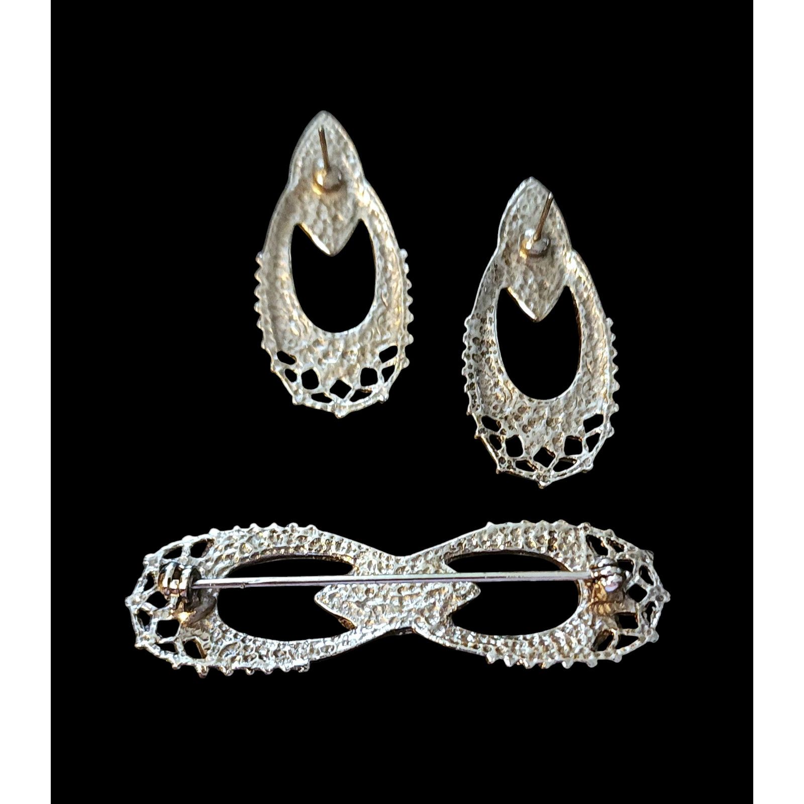 Other Vintage art deco silver marcasite bar brooch & earrings set Size ONE SIZE - 5 Thumbnail