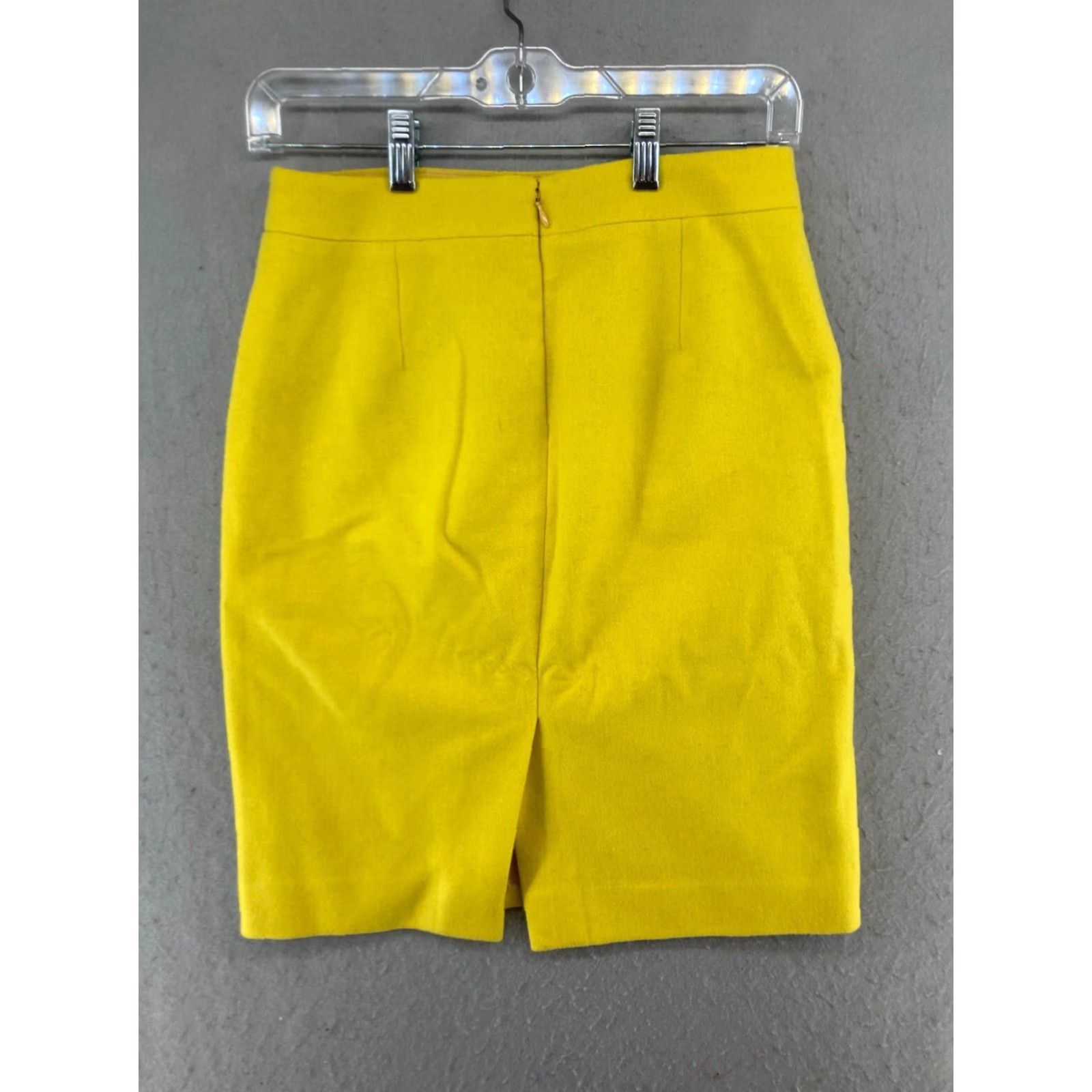 J.Crew J.CREW Women's Pencil Skirt 0 Yellow Knee Length Solid Wool Blend Business Casual Size 25" / US 0 / IT 36 - 5 Thumbnail