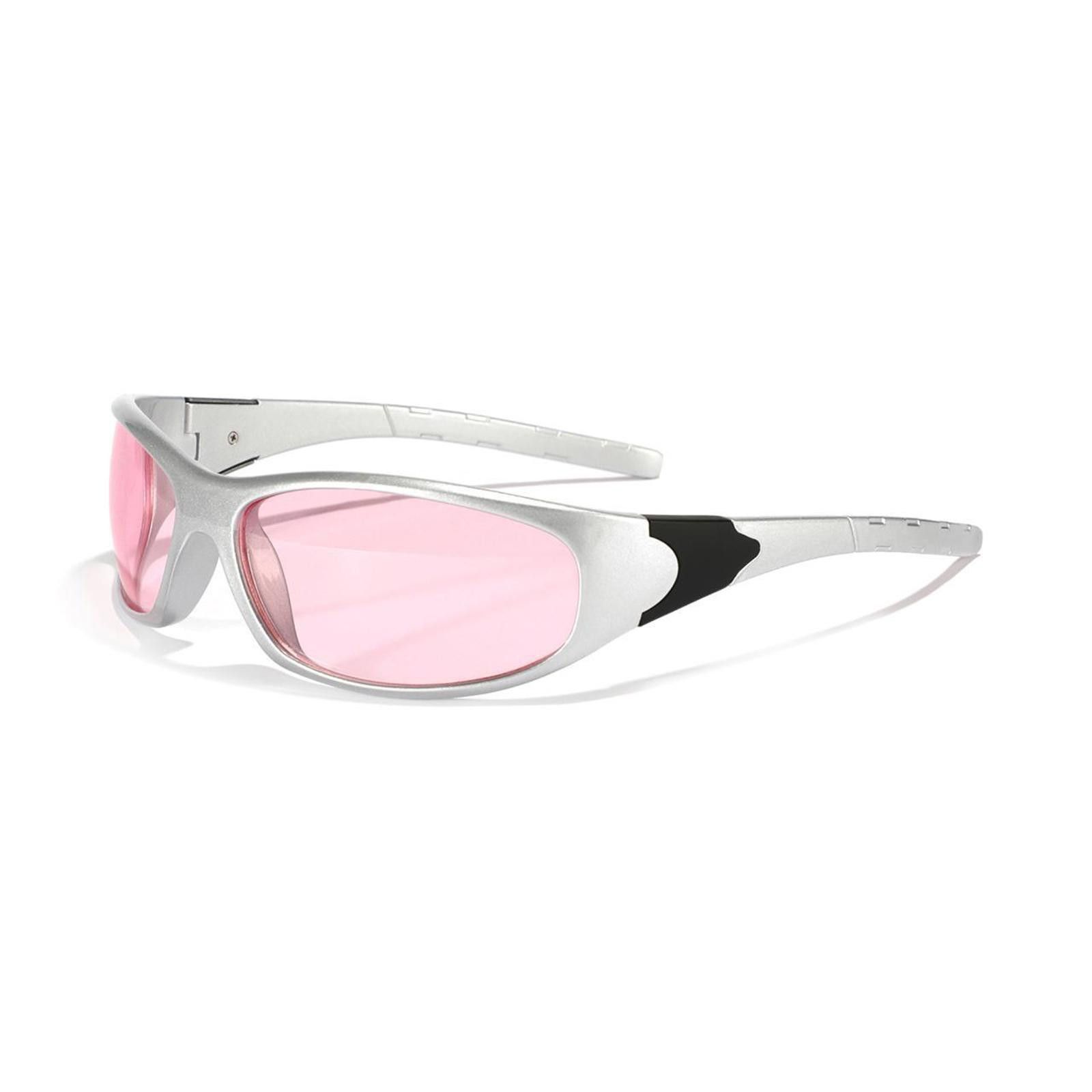 Japanese Brand Vintage Y2k Avant Garde Futuristic Sliver Pink Sunglasses Size ONE SIZE - 1 Thumbnail
