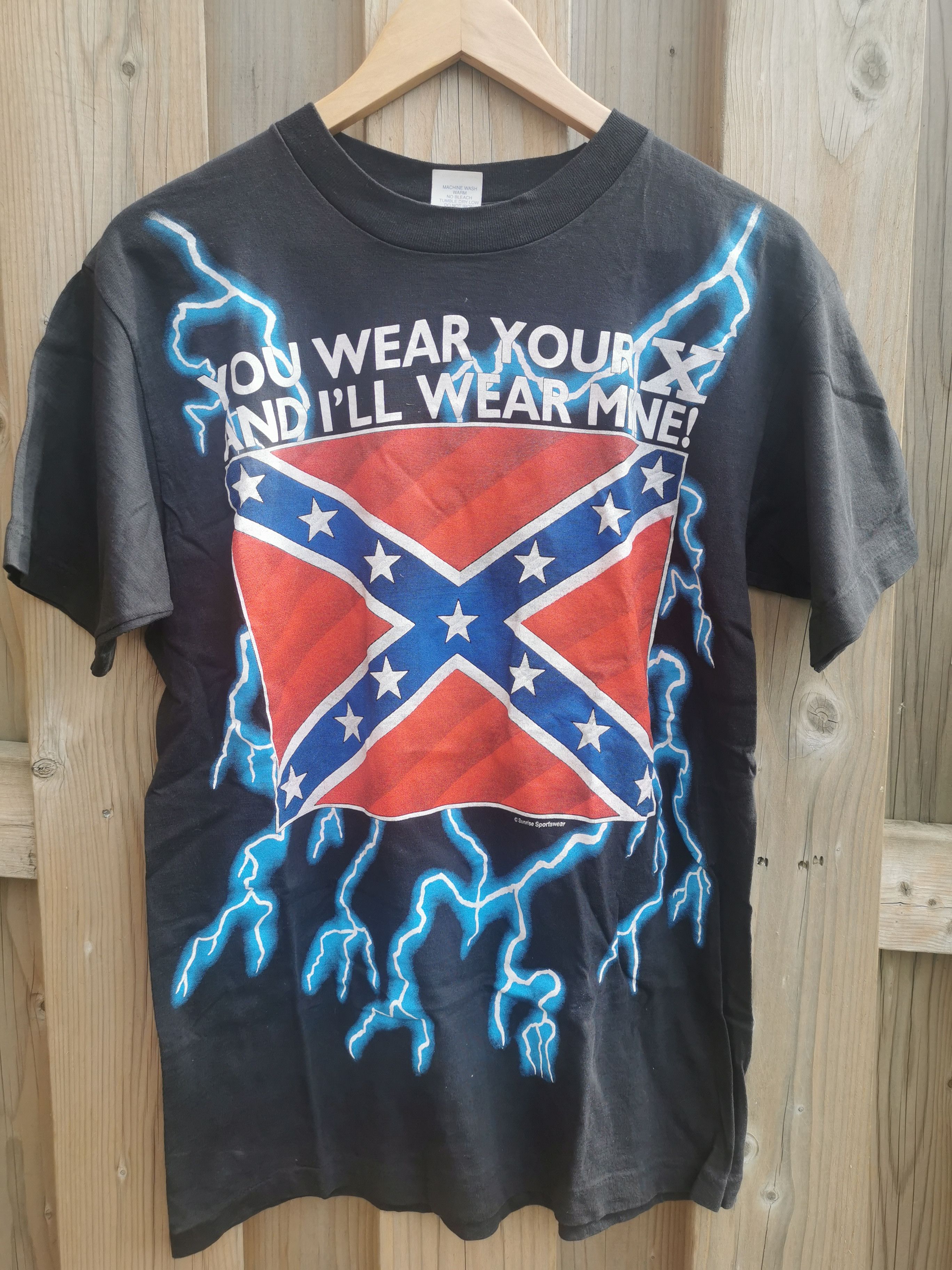 Vintage Vintage rare single stitch Confederate flag shirt/t shirt Size US M / EU 48-50 / 2 - 1 Thumbnail