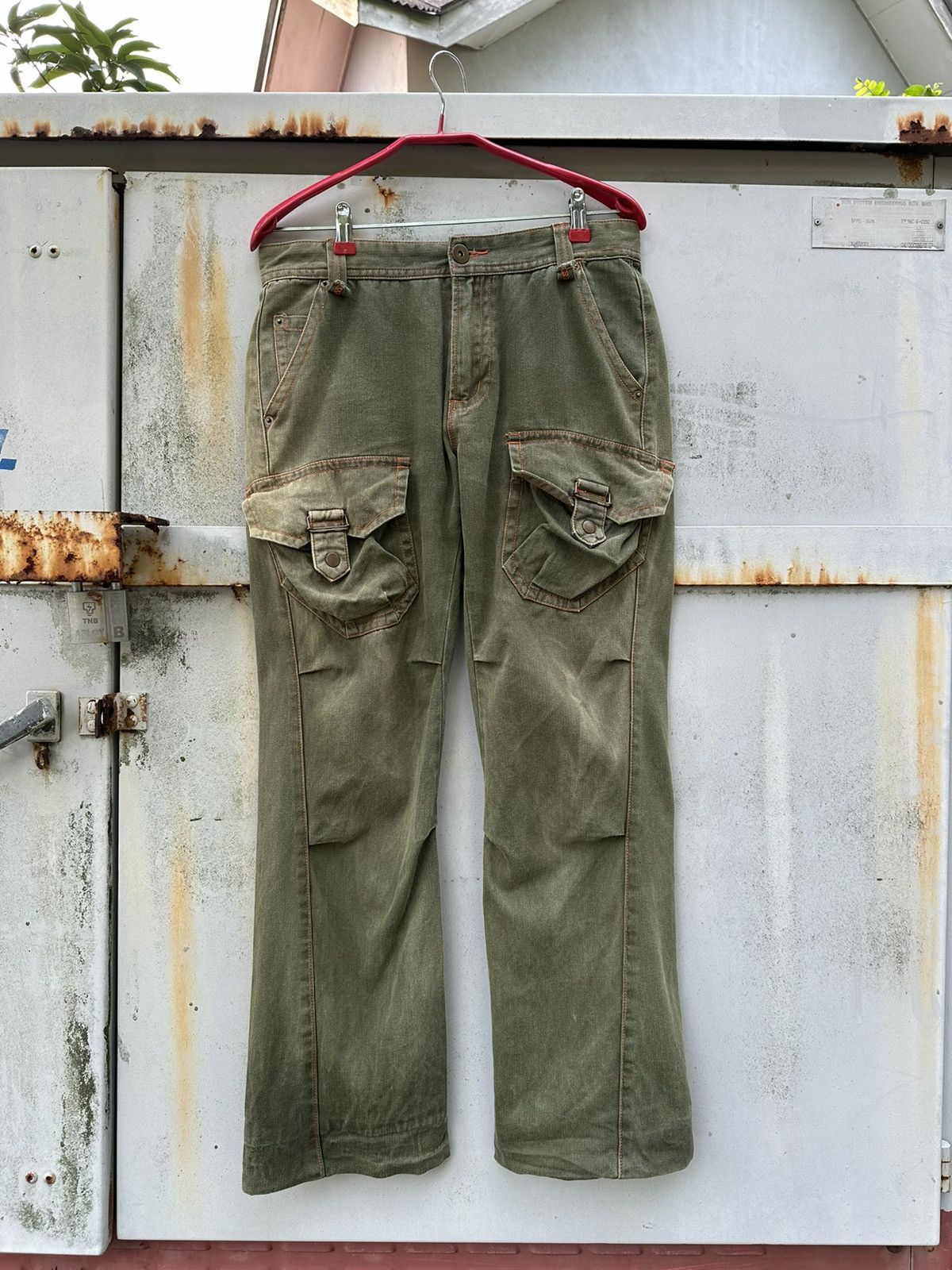 Vintage 👹Vintage Faded Garments Mens Cargo Pants Size US 30 / EU 46 - 2 Thumbnail