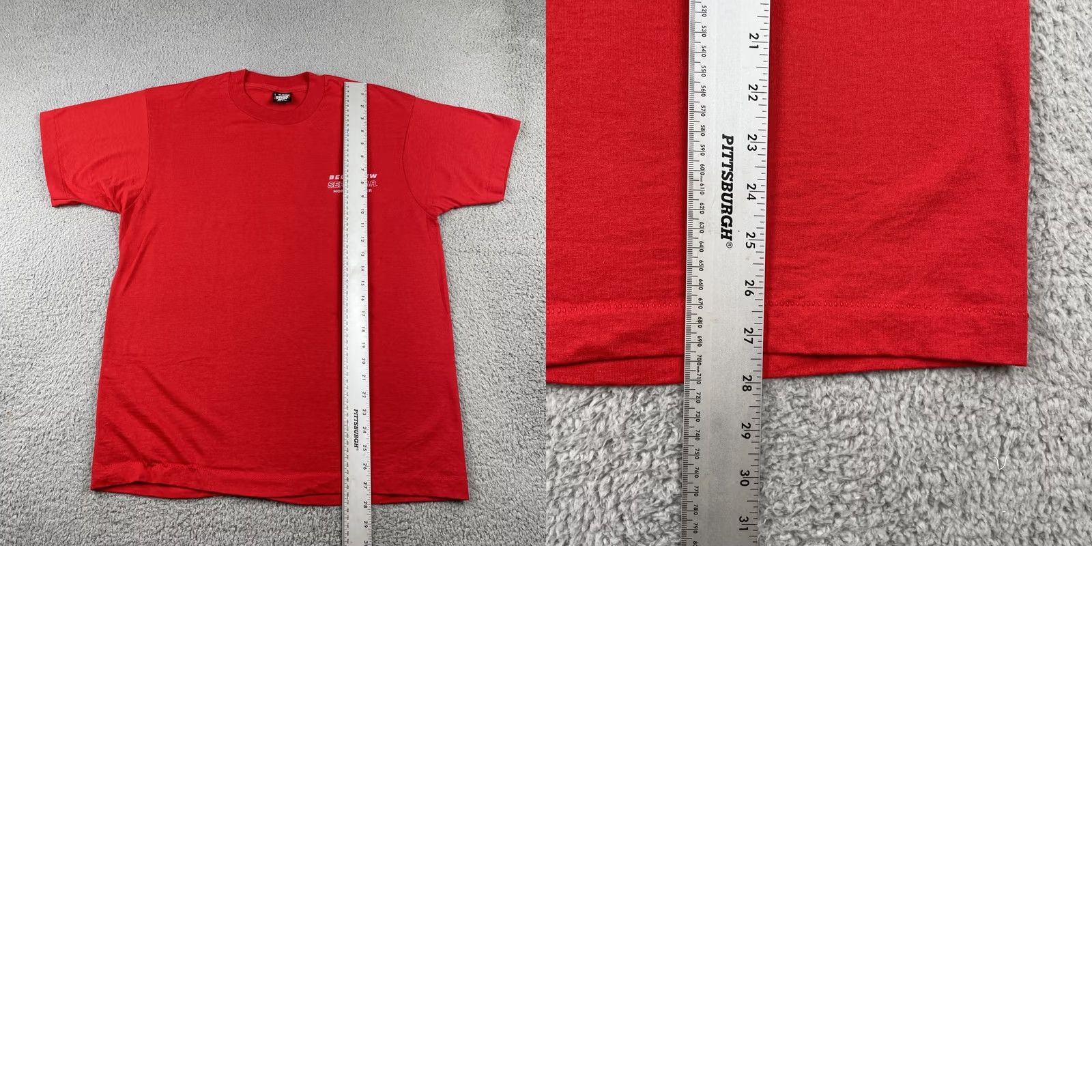 Vintage VINTAGE Screen Stars Best Shirt Mens L Red 80s 90s USA Trucker Vtg Blood Orange Cotton Blend Polyester Short Sleeve Crew Neck Size US L / EU 52-54 / 3 - 10 Thumbnail