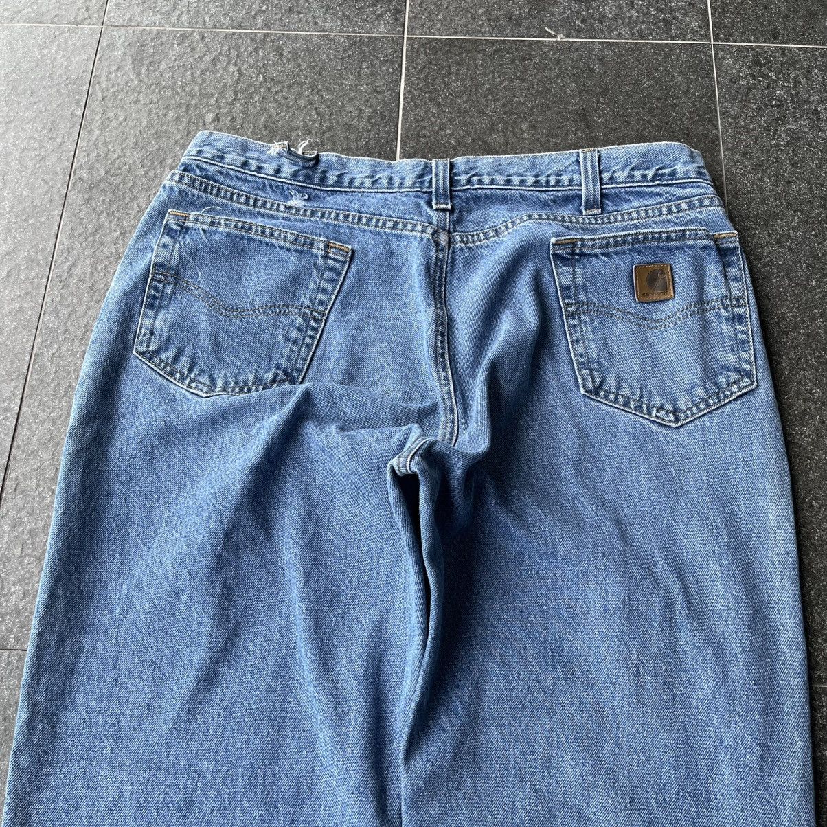 Carhartt × Vintage Vintage Carhartt Blue Denim Distressed Relaxed Fit Jeans Size US 38 / EU 54 - 3 Thumbnail
