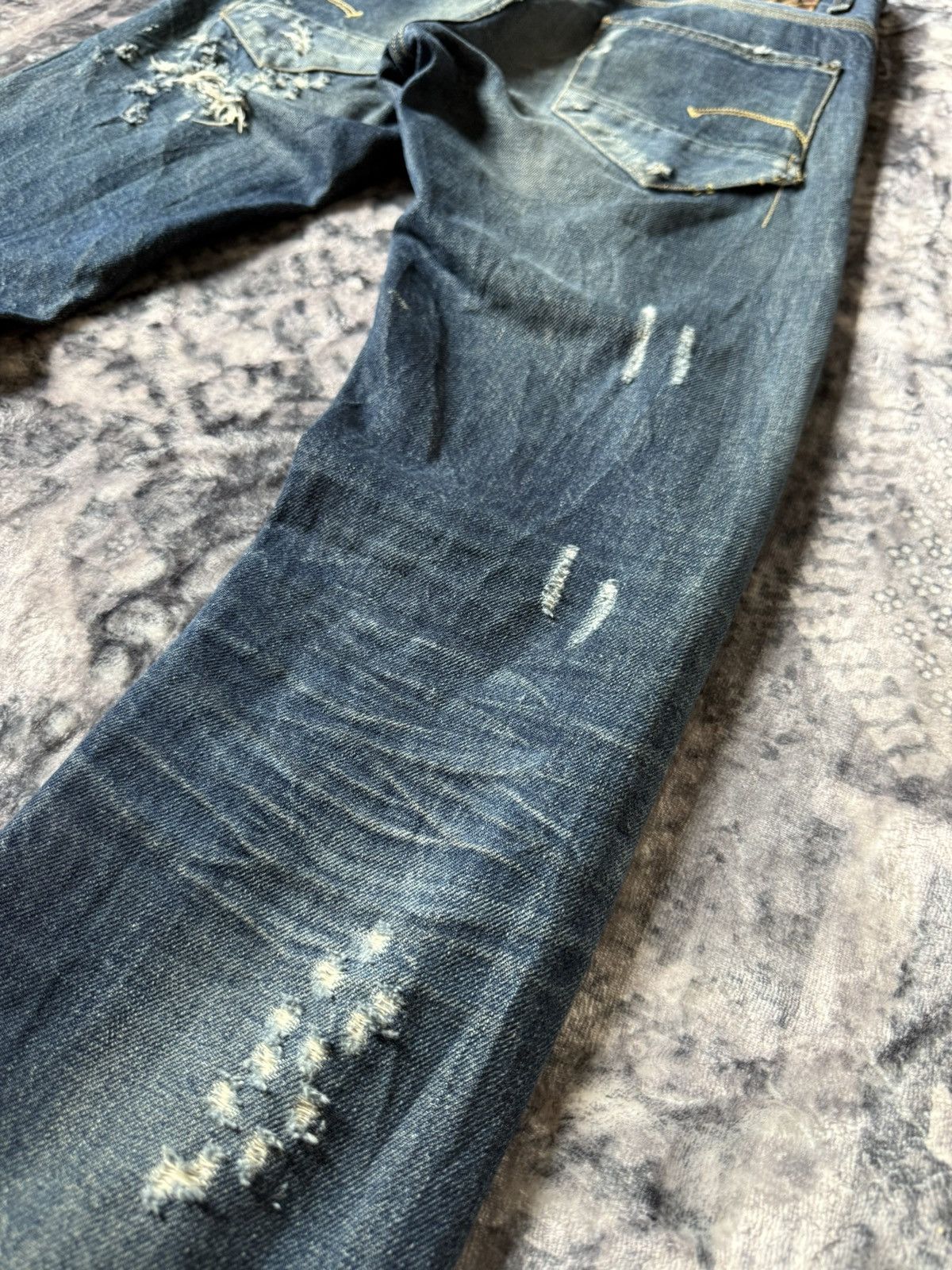 G-Star G Star Raw Distressed Radar Slim Stacked Jeans Size US 28 / EU 44 - 17 Thumbnail