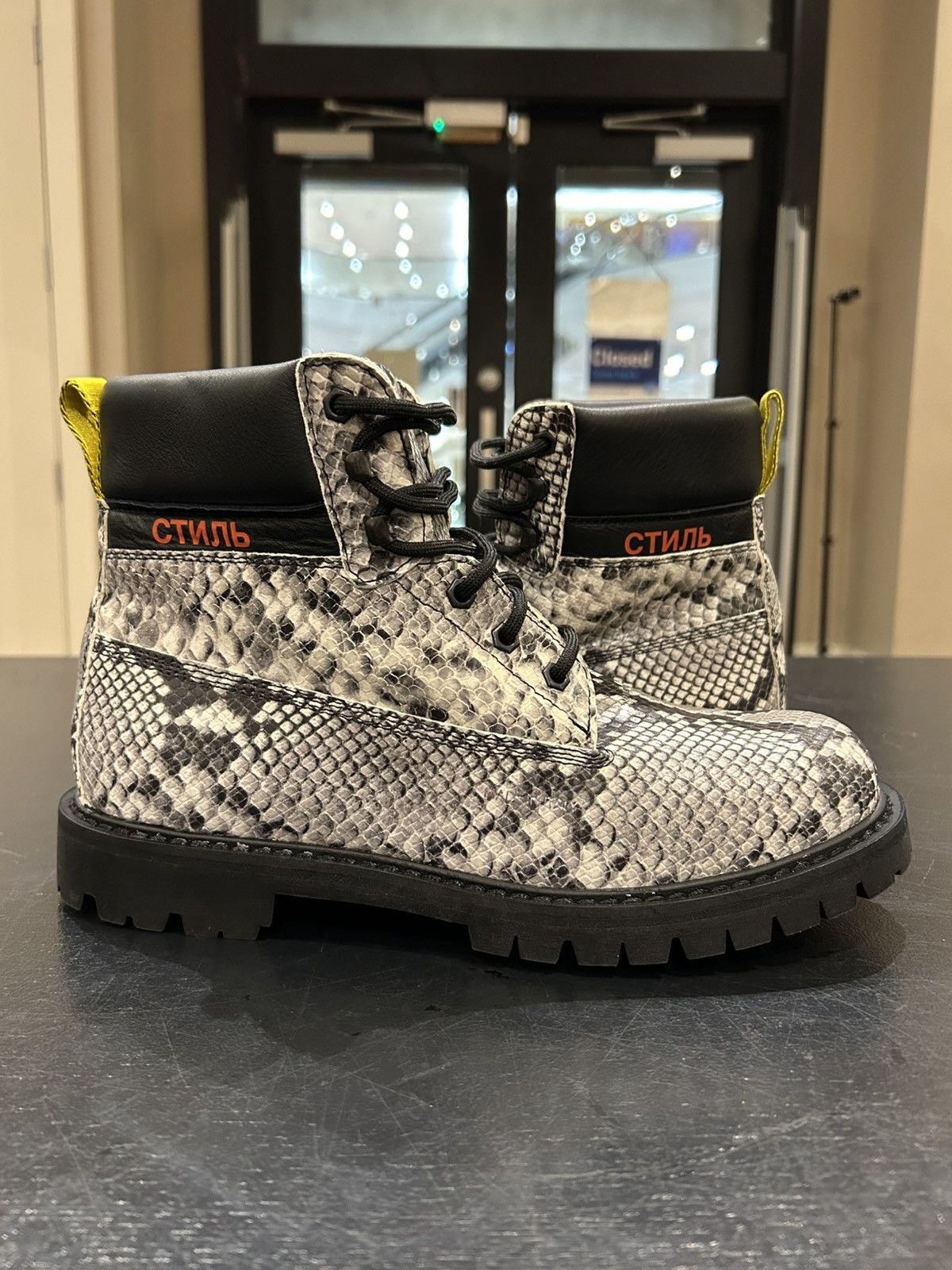 Heron Preston Heron Preston Snakeskin 6” Boot Size US 10 / EU 43 - 2 Thumbnail