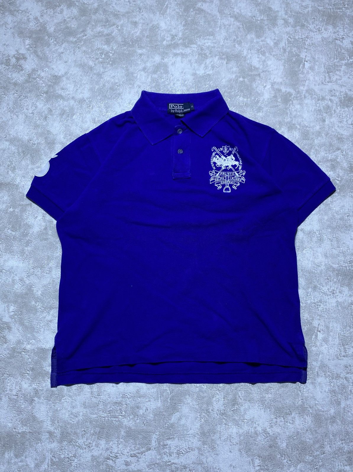 Polo Ralph Lauren Polo Ralph Lauren Vintage Triple Pony Blue Polo Shirt L Size US L / EU 52-54 / 3 - 1 Thumbnail