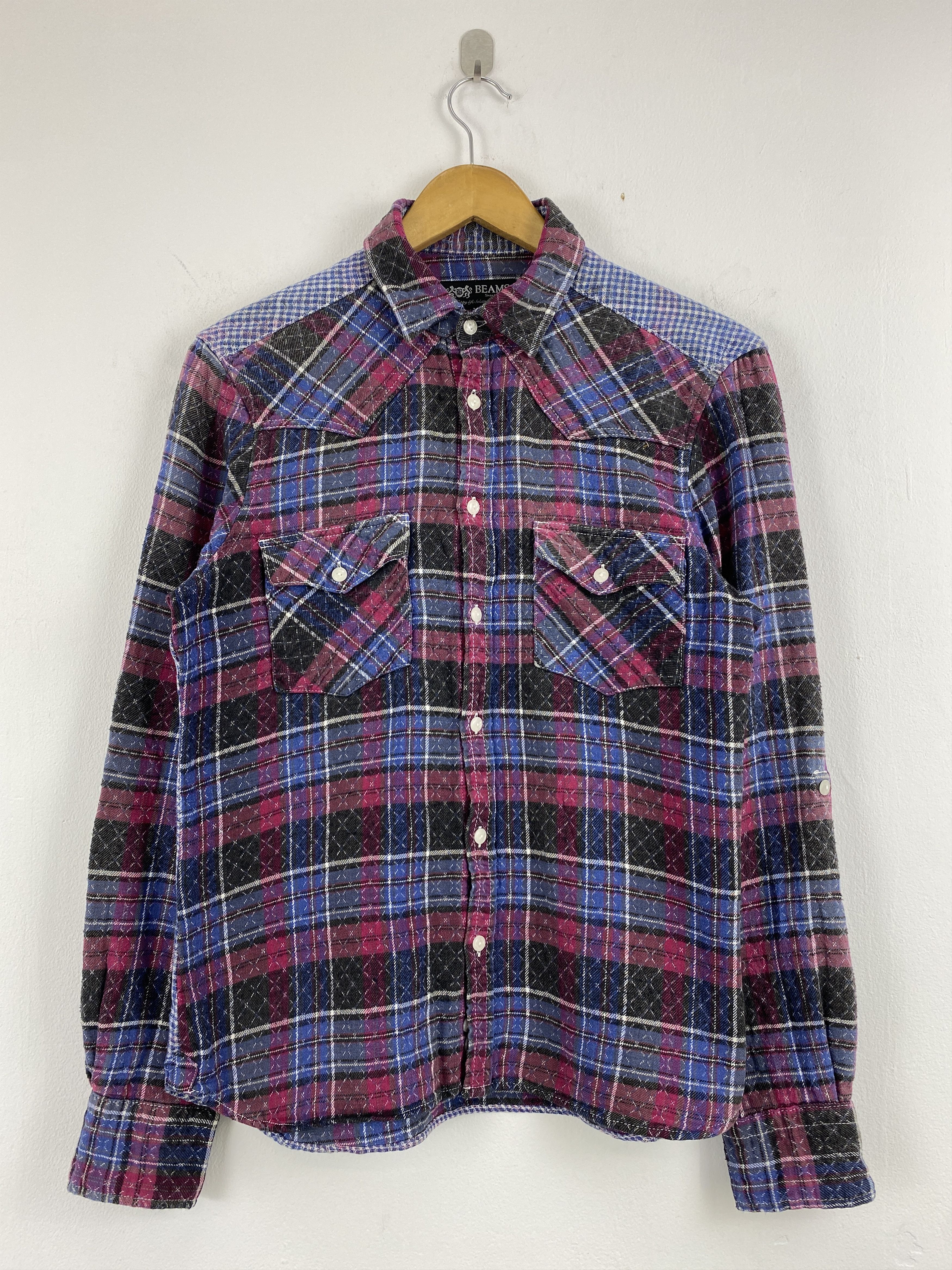 Beams Plus Vintage Beams Button Ups Checkered Long Sleeve Shirt JA0136 Size US L / EU 52-54 / 3 - 1 Thumbnail