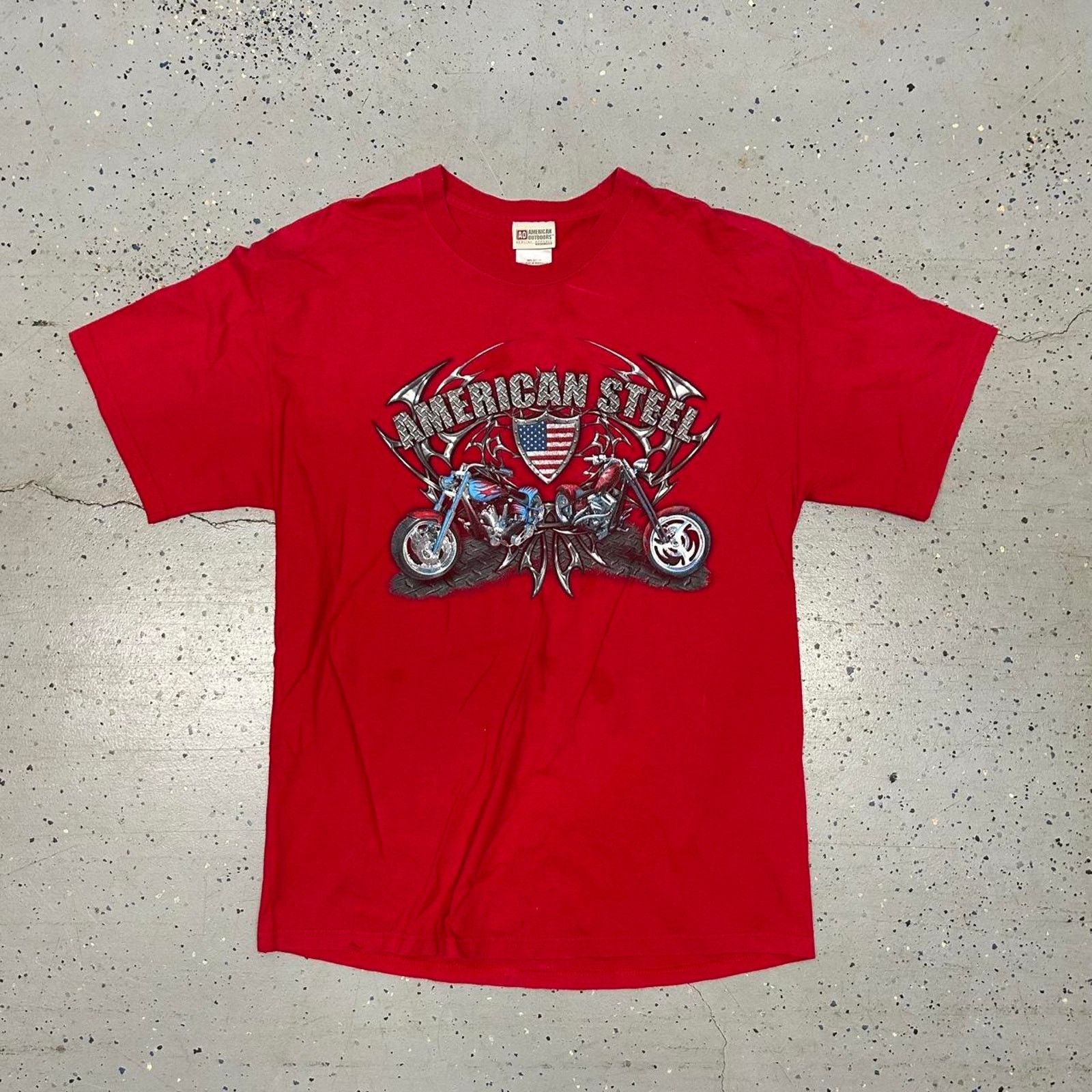 Other Y2k red american steel biker Tee Size US L / EU 52-54 / 3 - 1 Thumbnail