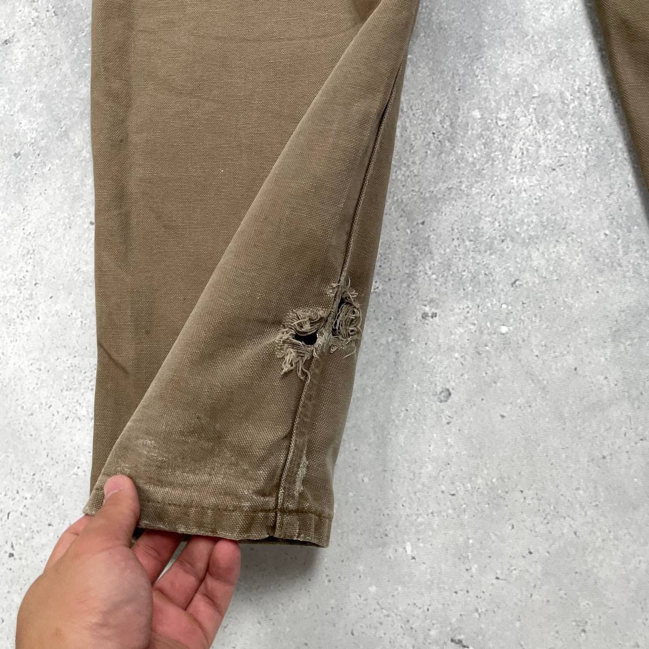 Carhartt Carhartt Carpenter Work Trashed Pants Brown W32 L28.5 Size US 32 / EU 48 - 19 Thumbnail