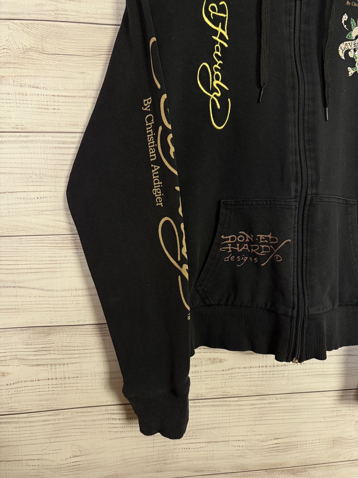 Christian Audigier RARE Vintage Ed Hardy Zip Hoodie Skelleton Skulls Audigier Size M / US 6-8 / IT 42-44 - 4 Thumbnail