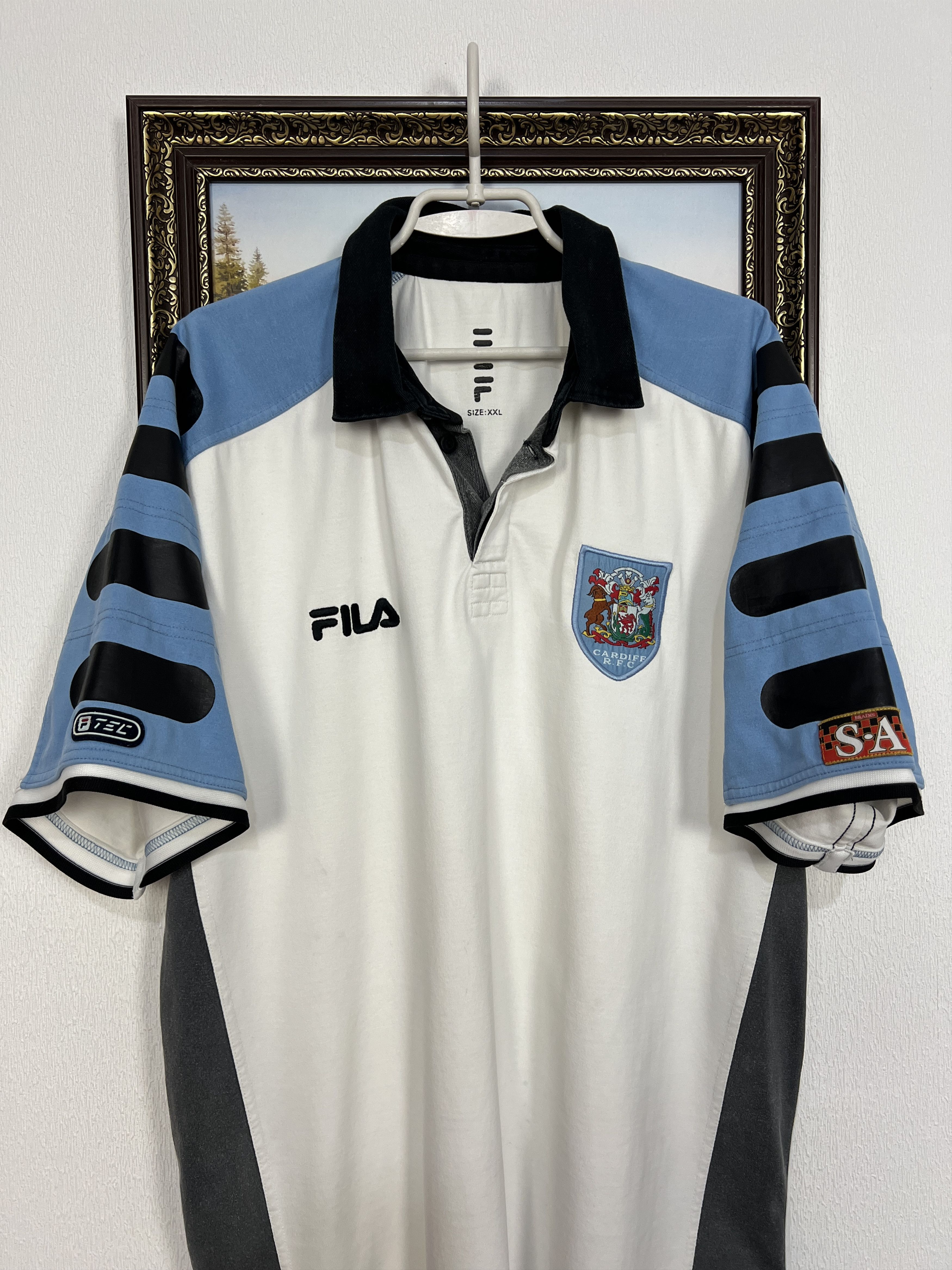 Fila Vintage 2000 Cardiff Blues Rugby Union Jersey Shirt Trikot Size US XXL / EU 58 / 5 - 2 Thumbnail