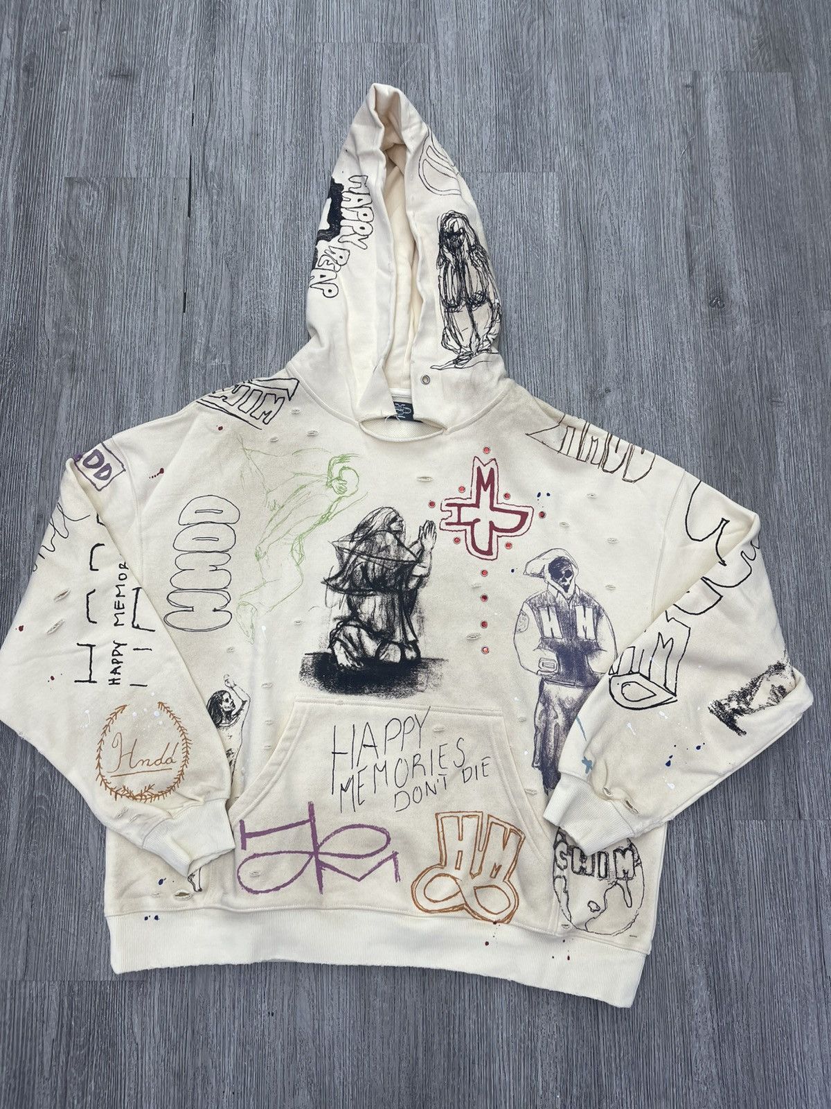 HMDD HMDD Sketch Hoodie ( cream) Size US XS / EU 42 / 0 - 1 Thumbnail