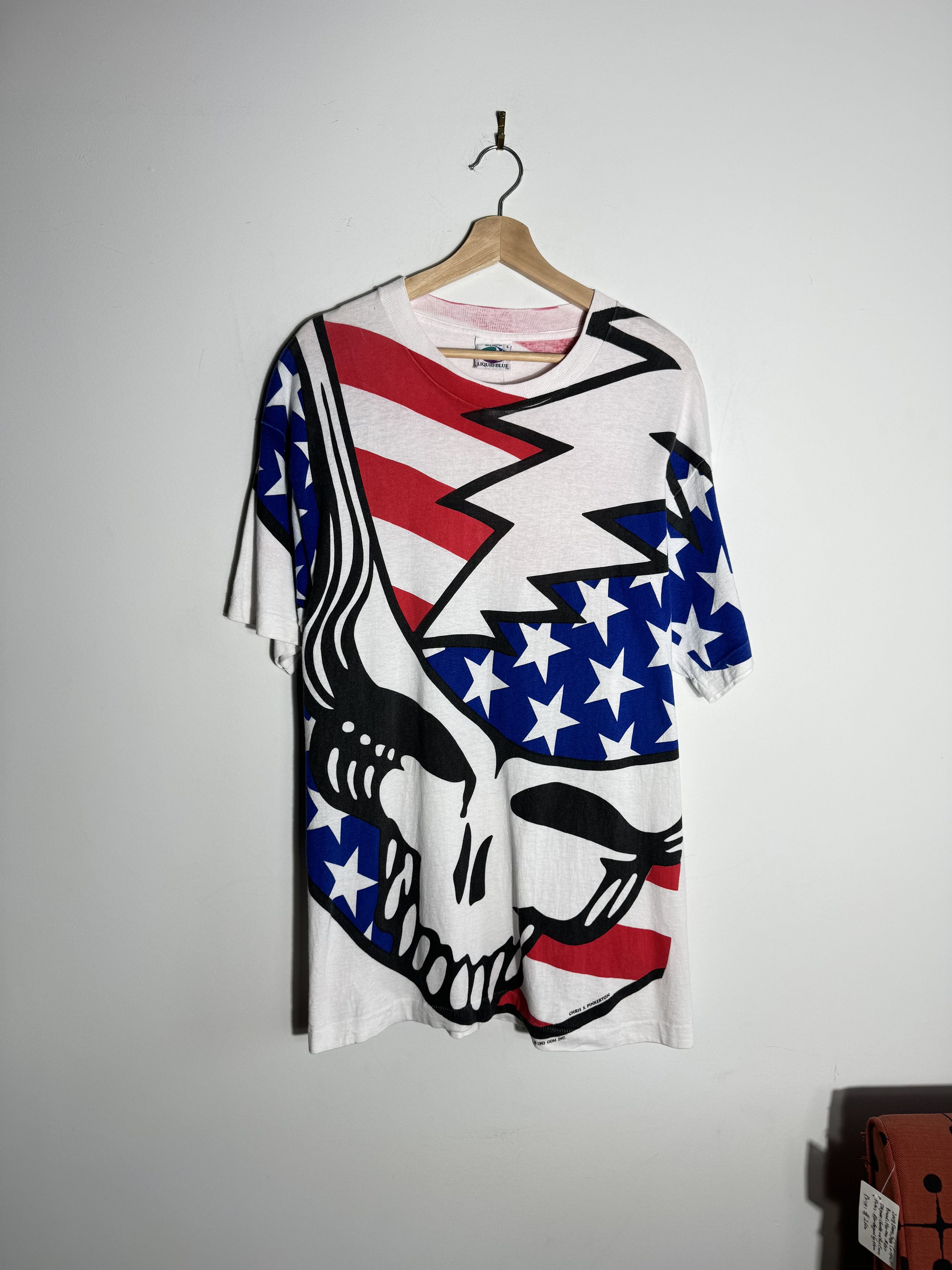 Grateful Dead 1993 Grateful Dead American Flag AOP Tee Size L Size US L / EU 52-54 / 3 - 1 Thumbnail