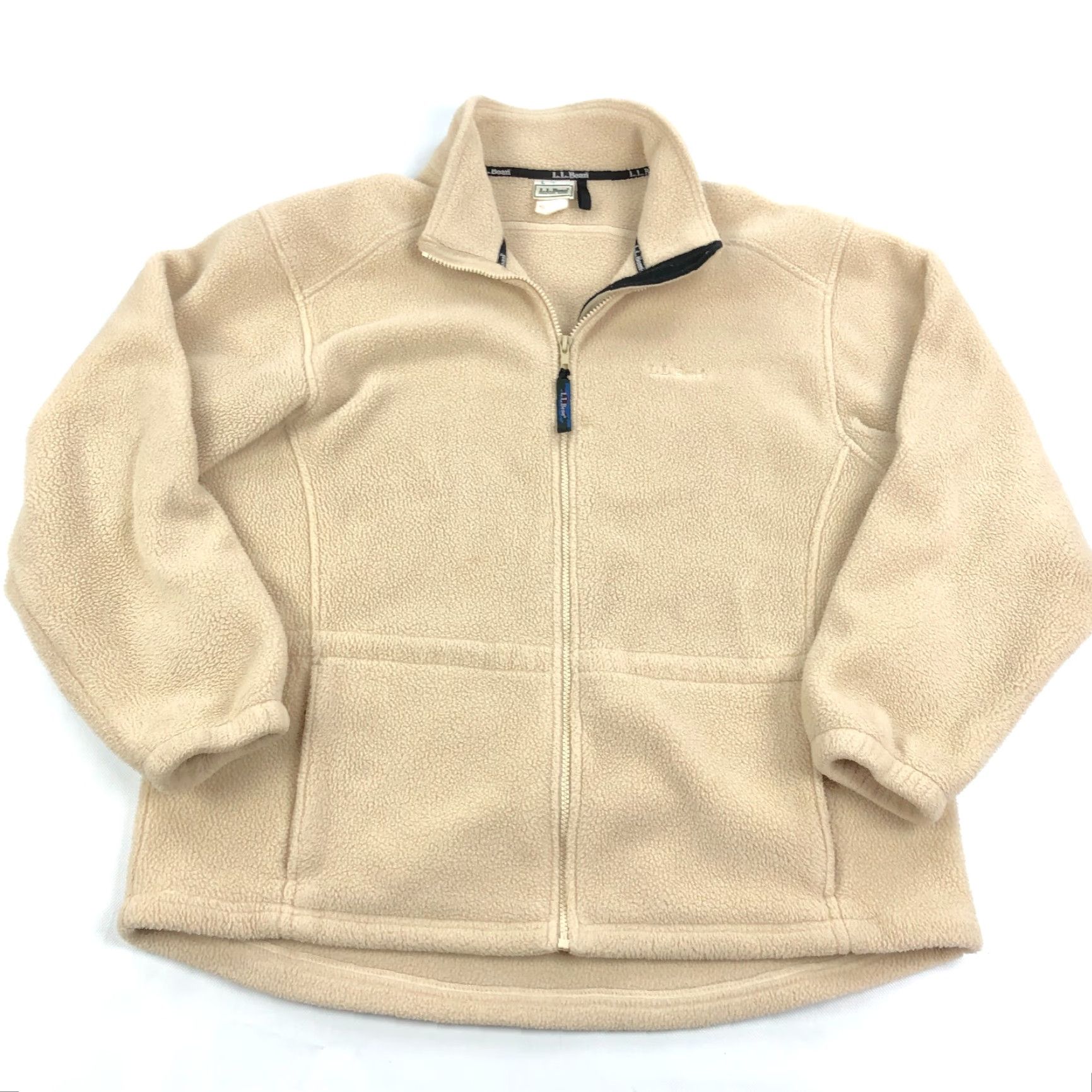 Vintage VINTAGE LL Bean Fleece Jacket Womens L Beige USA 90s Windbreaker Logo Zipper Jacket Mens Womens Size L / US 10 / IT 46 - 7 Thumbnail