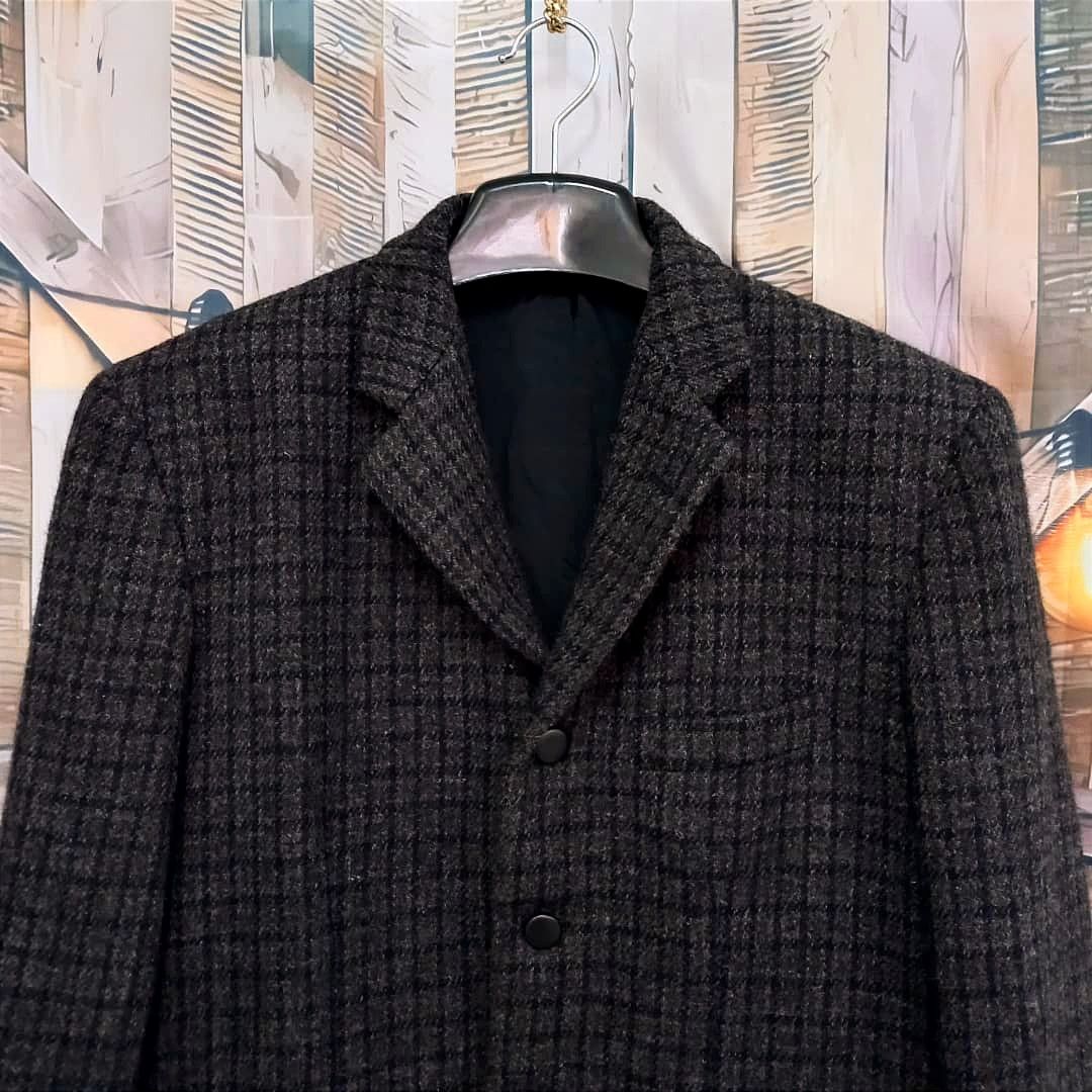 Comme des Garcons 80s COMME DES GARÇONS HOMME Tweed Wool Coat Jacket Size US M / EU 48-50 / 2 - 4 Thumbnail