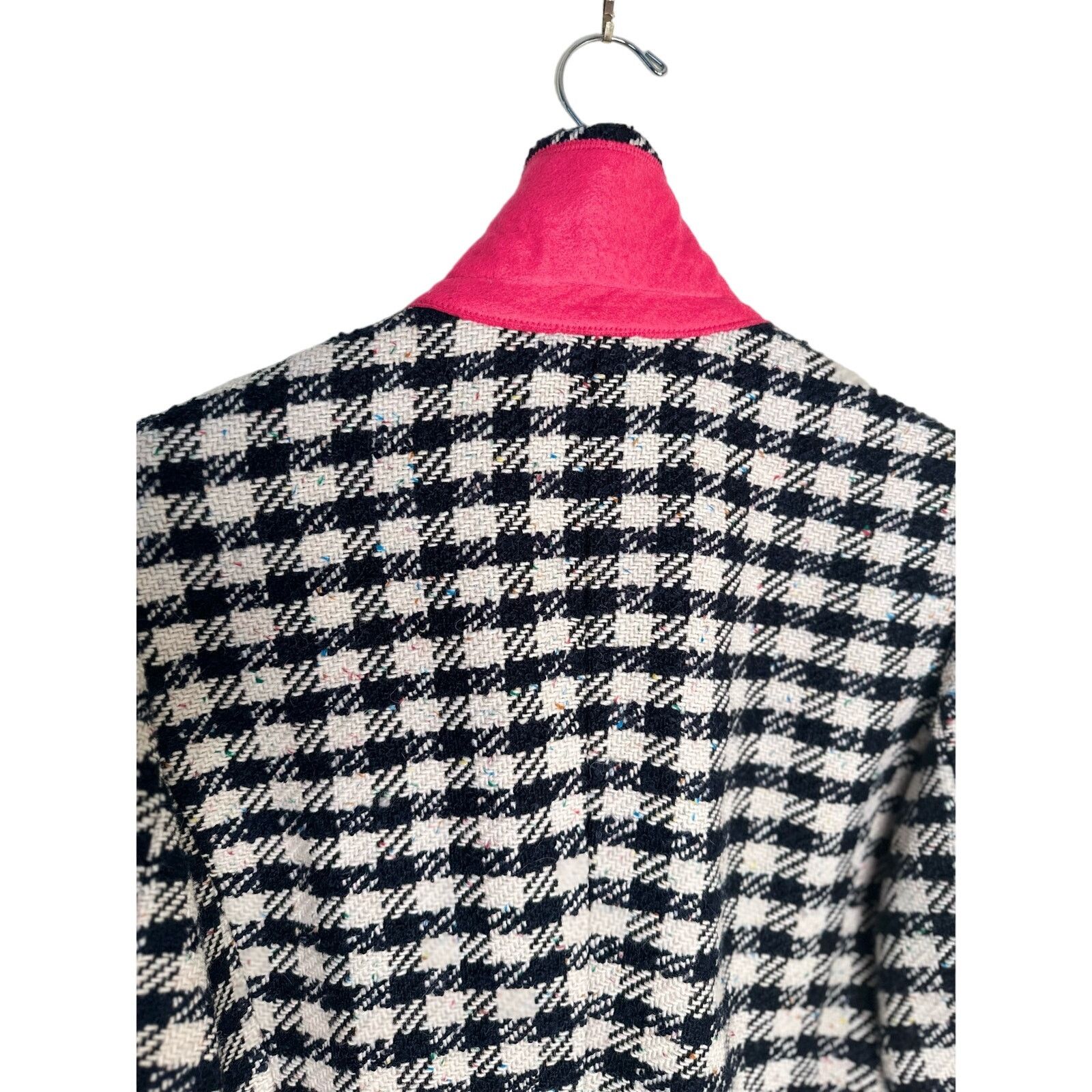 Robert Talbott Plus Petite NWT 14WP Confetti Navy White Checkered Blazer Size XL / US 12-14 / IT 48-50 - 10 Thumbnail