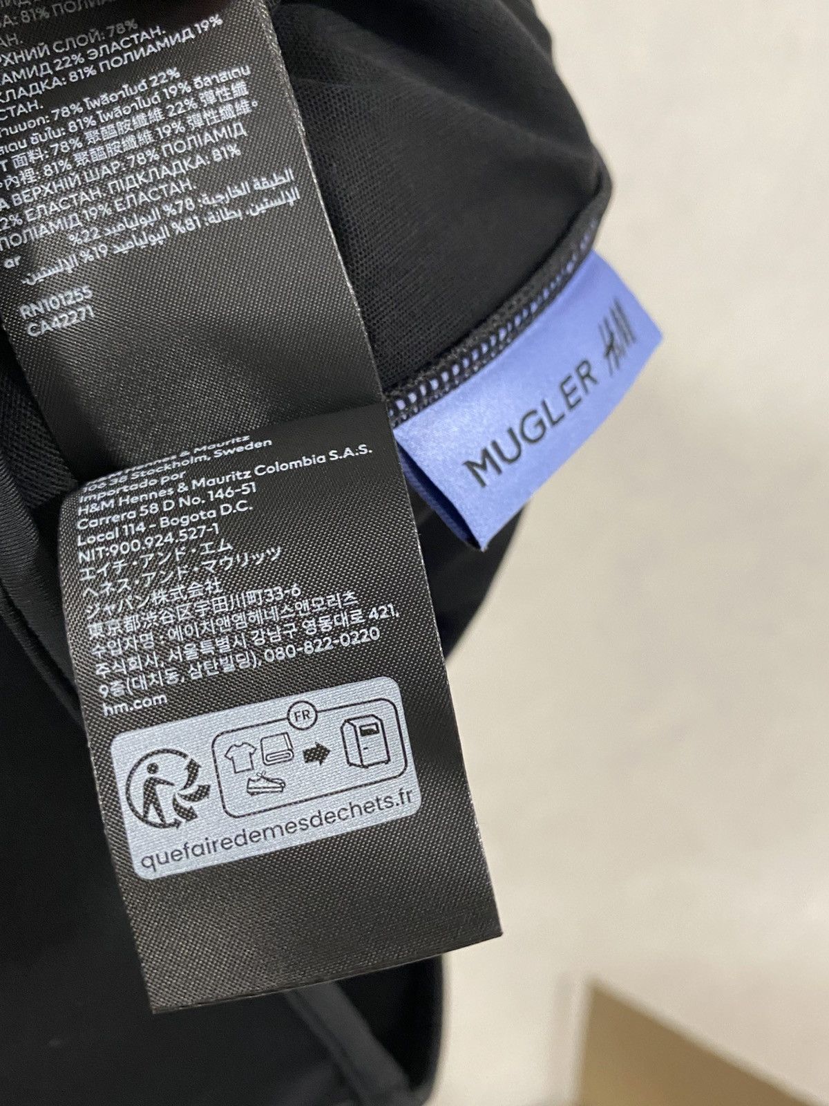 H&M 🖤 Mugler x H&M Black Corset Mini Dress Size XS / US 0-2 / IT 36-38 - 5 Thumbnail