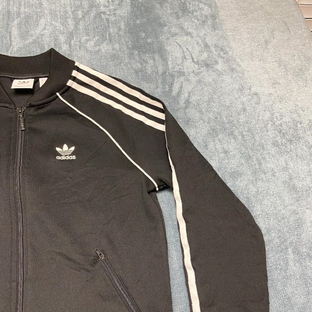 Adidas Adidas Track Jacket Mens XS Black 3 Stripes Sports Logo Full Zip SST Classics Size US XS / EU 42 / 0 - 5 Thumbnail