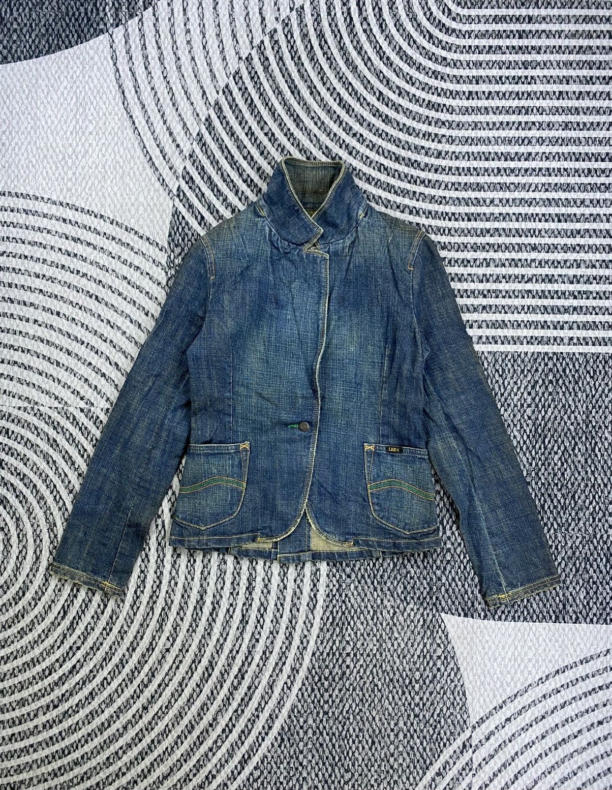 Lee Vintage LEE Single Button Blazer Style Denim Jacket Size US XS / EU 42 / 0 - 5 Thumbnail