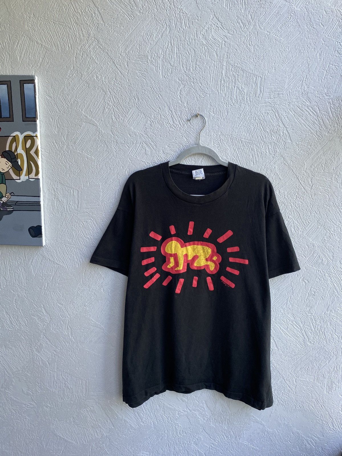 Keith Haring VINTAGE 90 KEITH HAIRING BIGLOGO T-shirt Size US XL / EU 56 / 4 - 1 Thumbnail