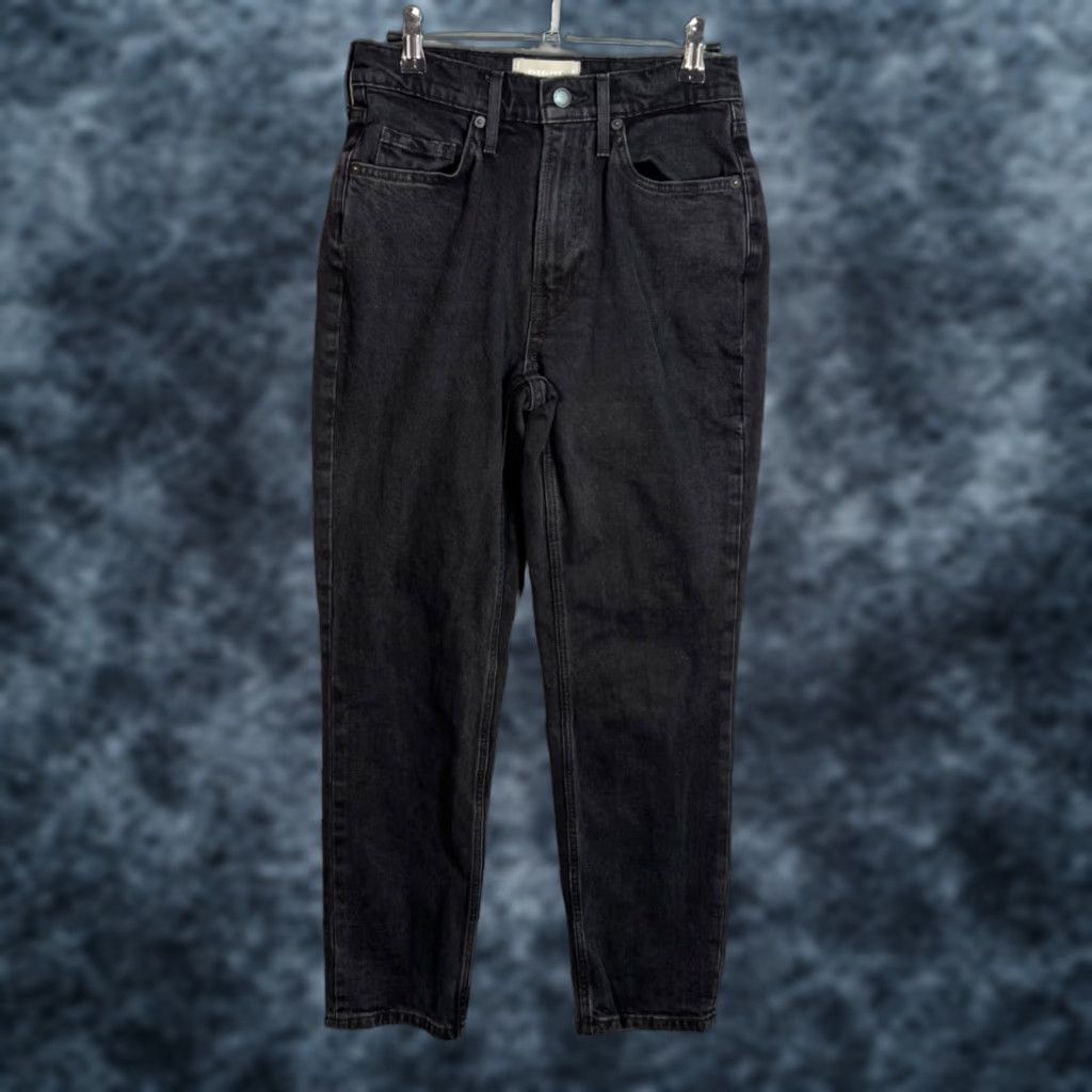 Everlane Everlane Jeans Black Denim High-Waist 25 Adult Womens Regular 28 In 5-Pocket Denim Straight Size 42" / US 20 - 1 Thumbnail