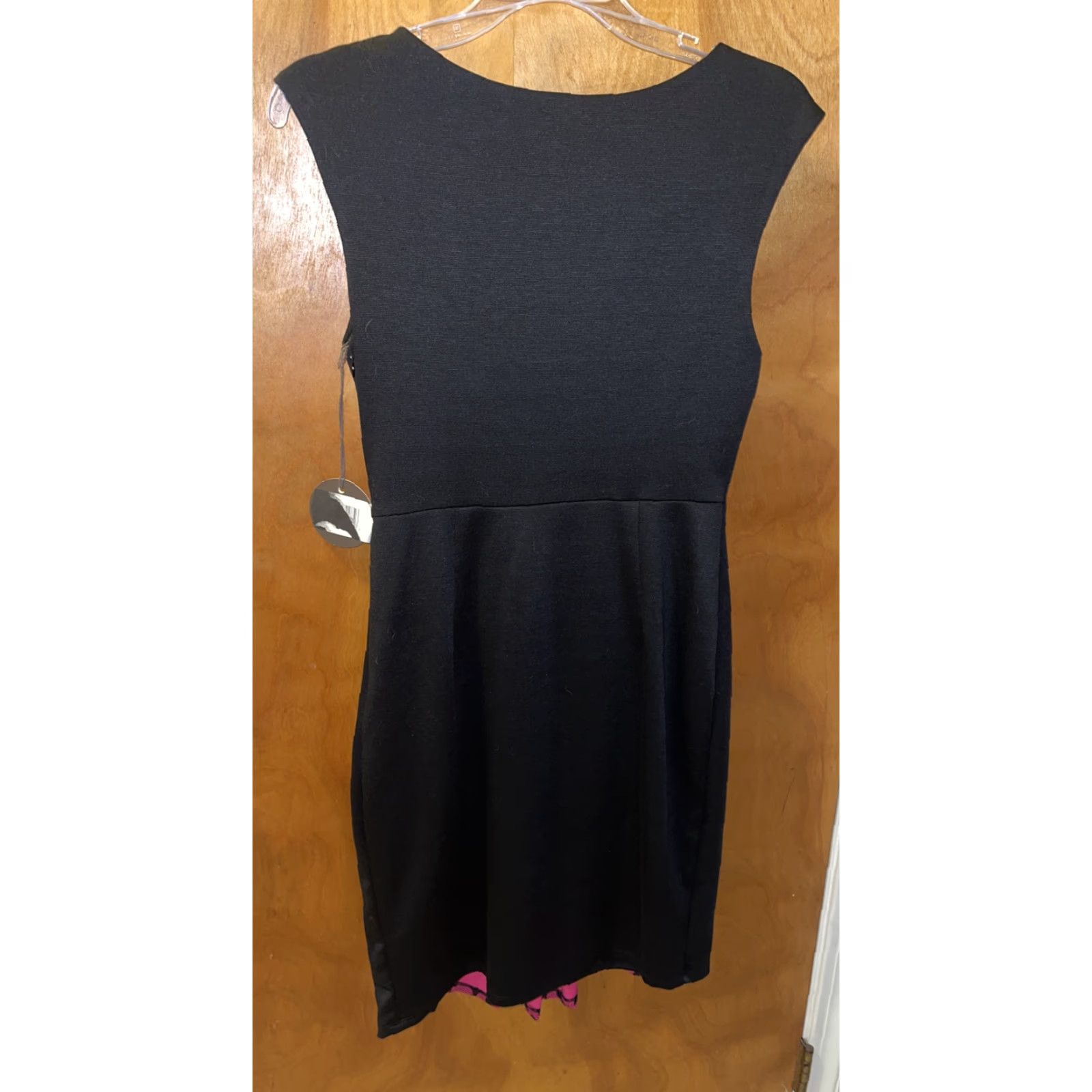 Anthropologie Eva Franco NWT Size 4 Black With Pink Floral Center Retro Style Dress Size S / US 4 / IT 40 - 5 Thumbnail