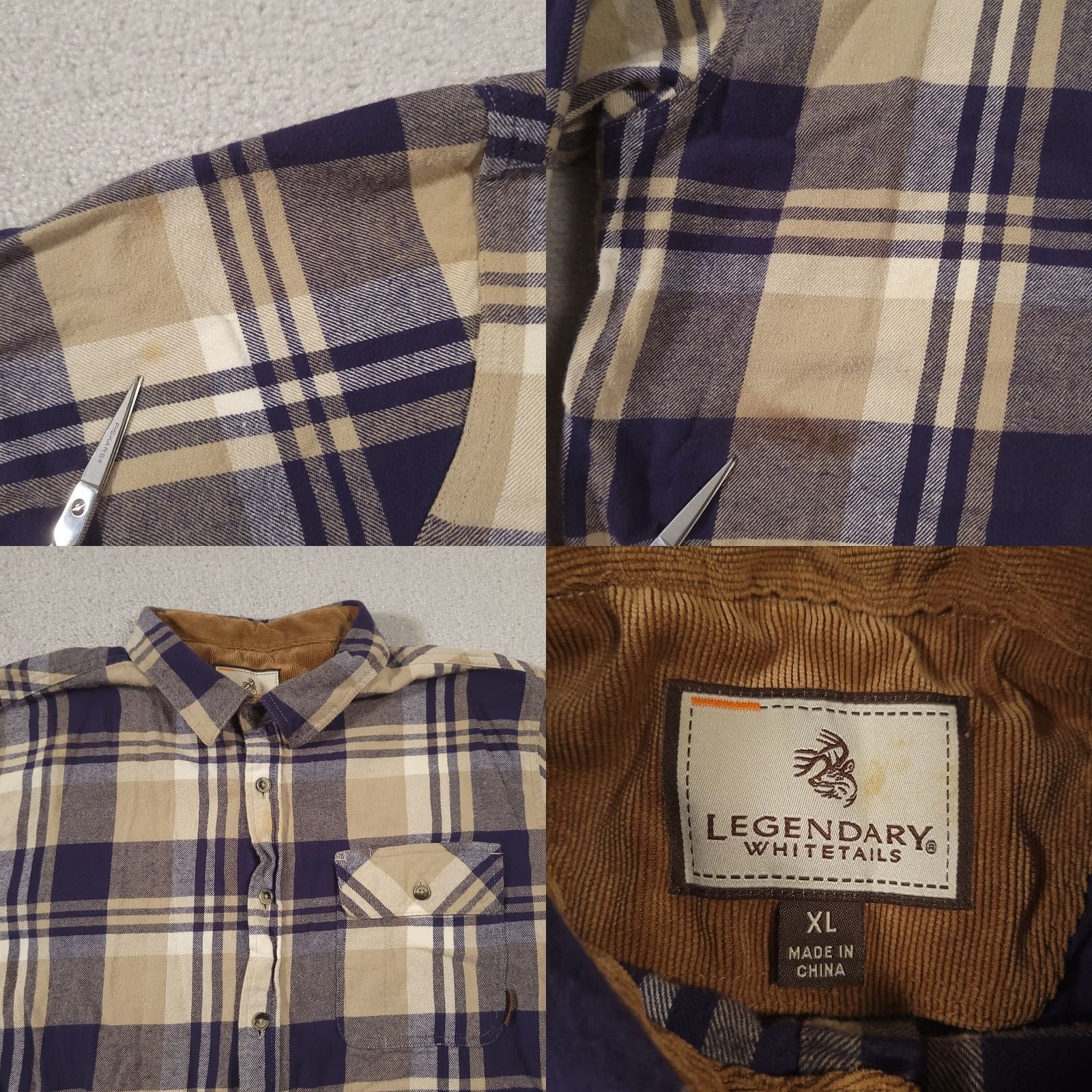 Vintage VINTAGE Legendary Whitetails Flannel Shirt Mens XL Beige Plaid Western Shirt Button-Up Collared Long Sleeve Size US XL / EU 56 / 4 - 8 Thumbnail