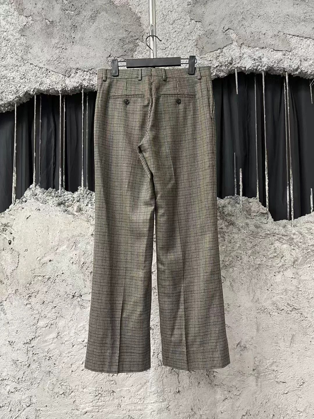 Celine Celine Brown Houndstooth Wool Trousers Size US 7 / EU 40 - 2 Thumbnail