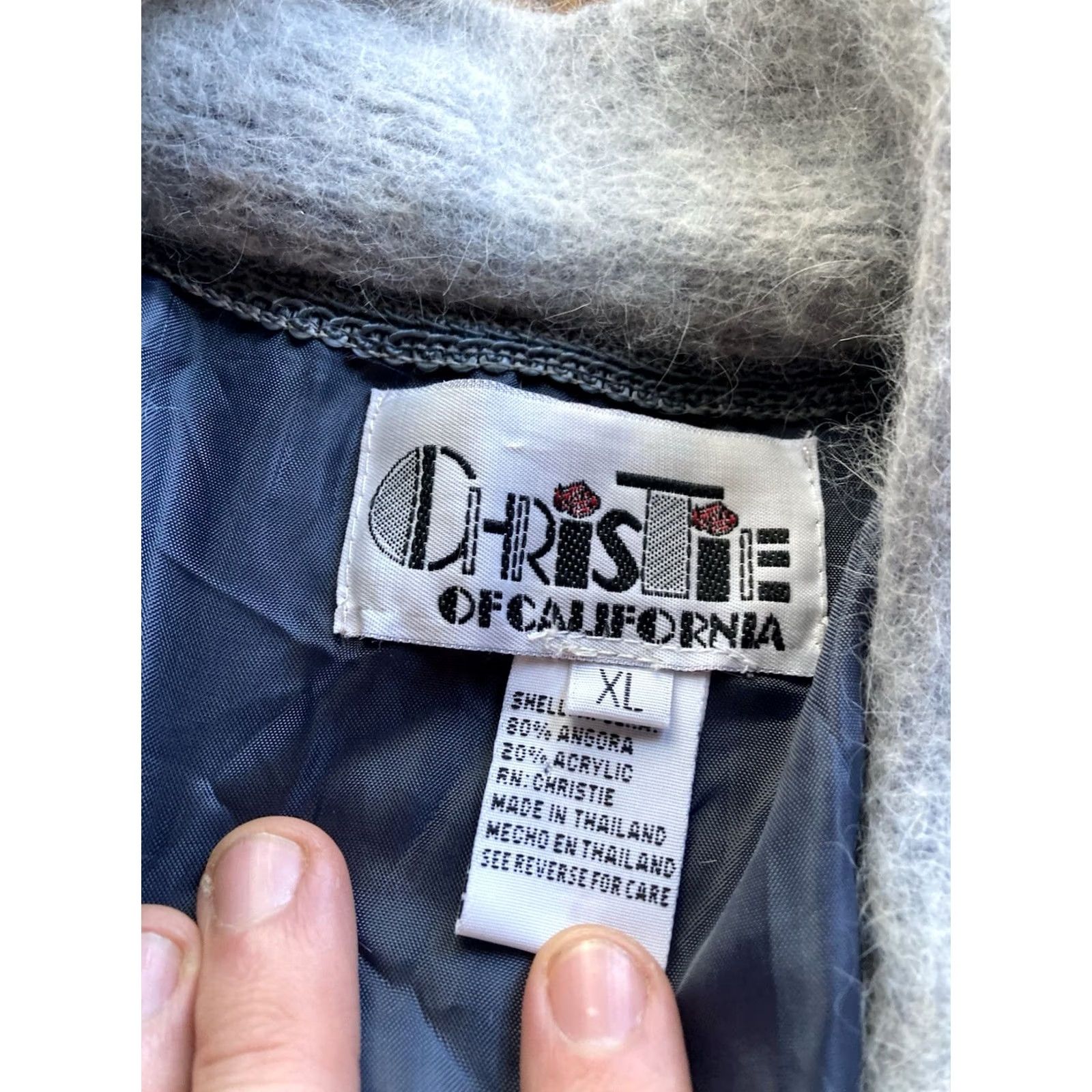 Vintage VINTAGE Christie’s Of California Angora Jacket Coat Womens XL Lined Gray 80s 90s Men? Womens Size XL / US 12-14 / IT 48-50 - 7 Thumbnail