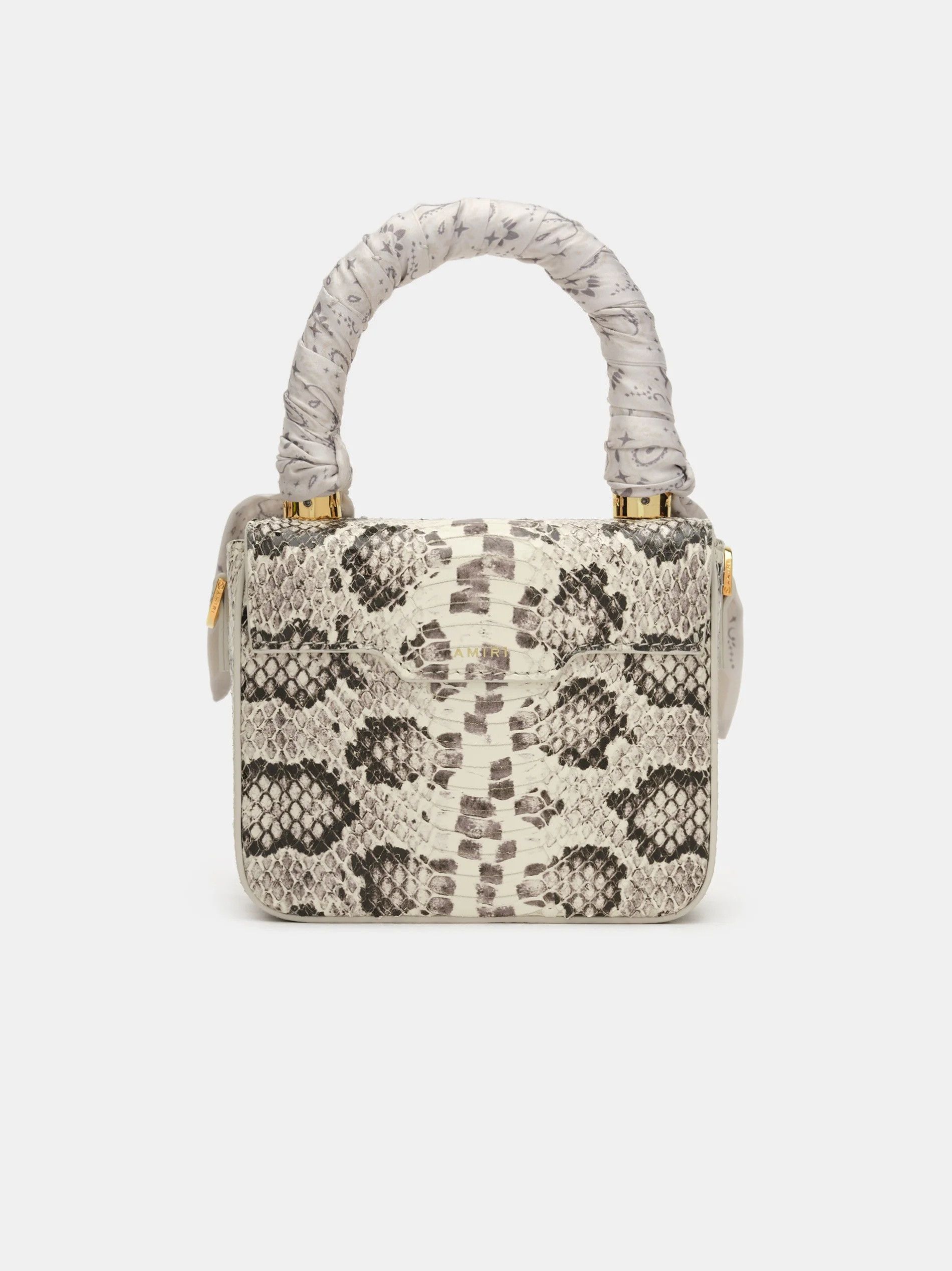 Amiri o1s1wg110525 Size: OS / Snake Micro Ma Bag in Cream/Black Size ONE SIZE - 4 Thumbnail