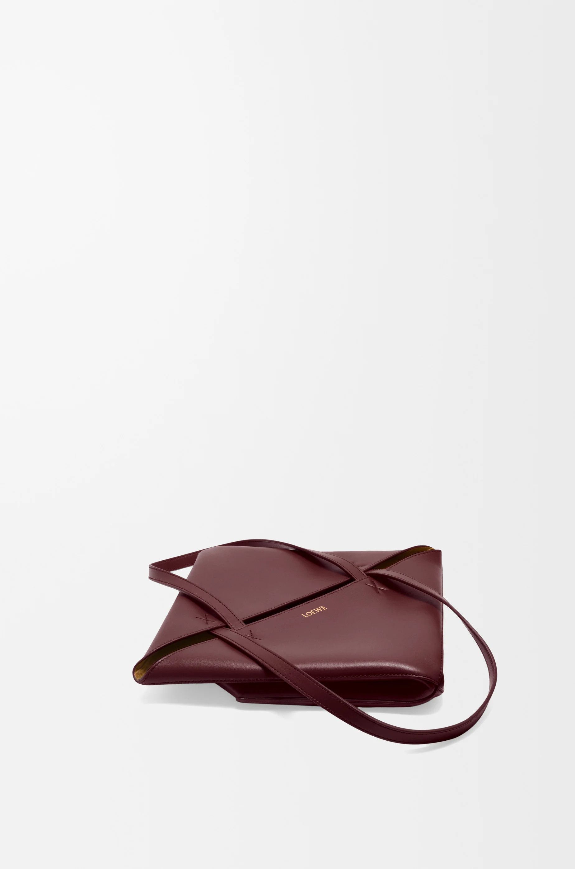 Loewe o1in1g0426 Size: OS/ Puzzle Fold Mini Tote Bag Dark Burgundy Size ONE SIZE - 6 Thumbnail