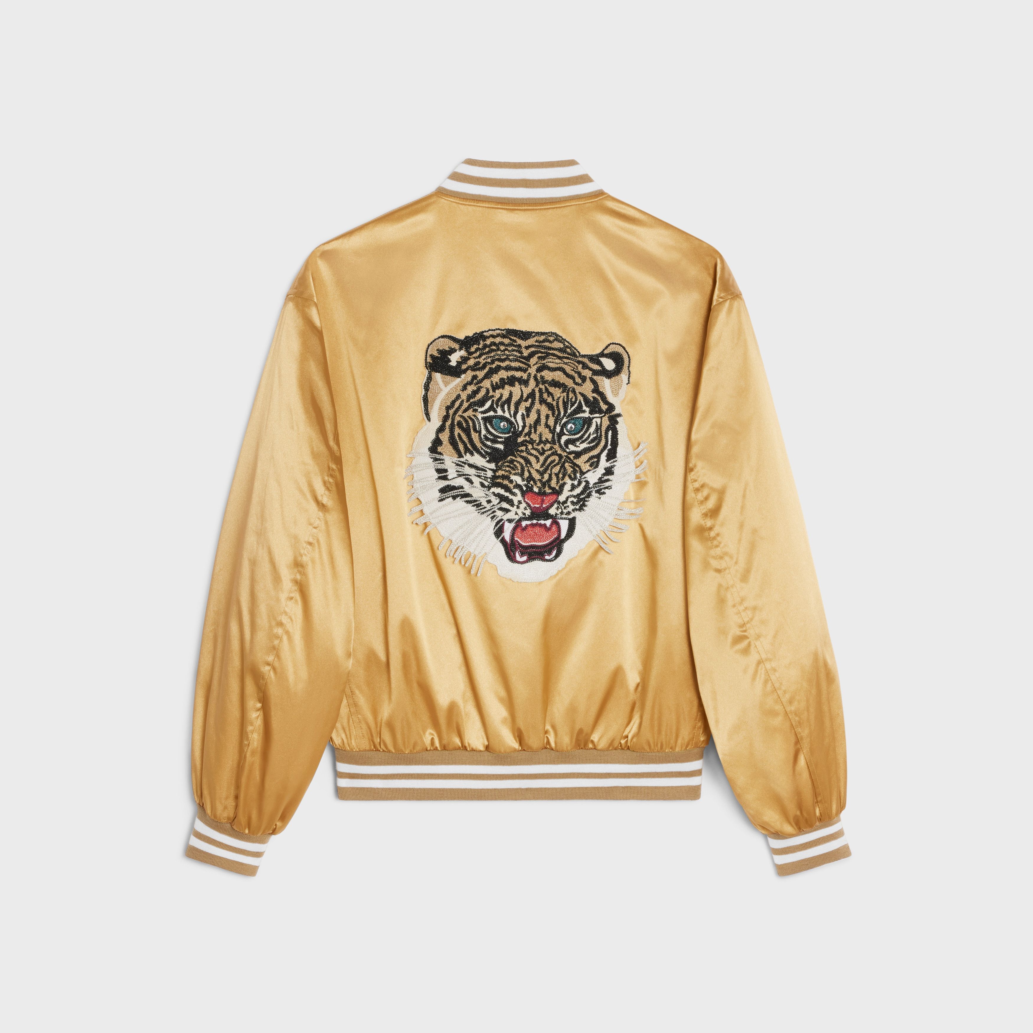 o1bcso1str0925 2W866497M Embroidered Tiger Teddy Jacket Gold
