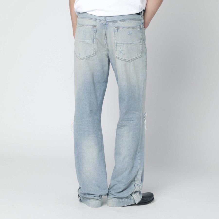 Amiri o1d2blof0226 Ripped Jeans in Light Blue Size US 33 - 4 Thumbnail