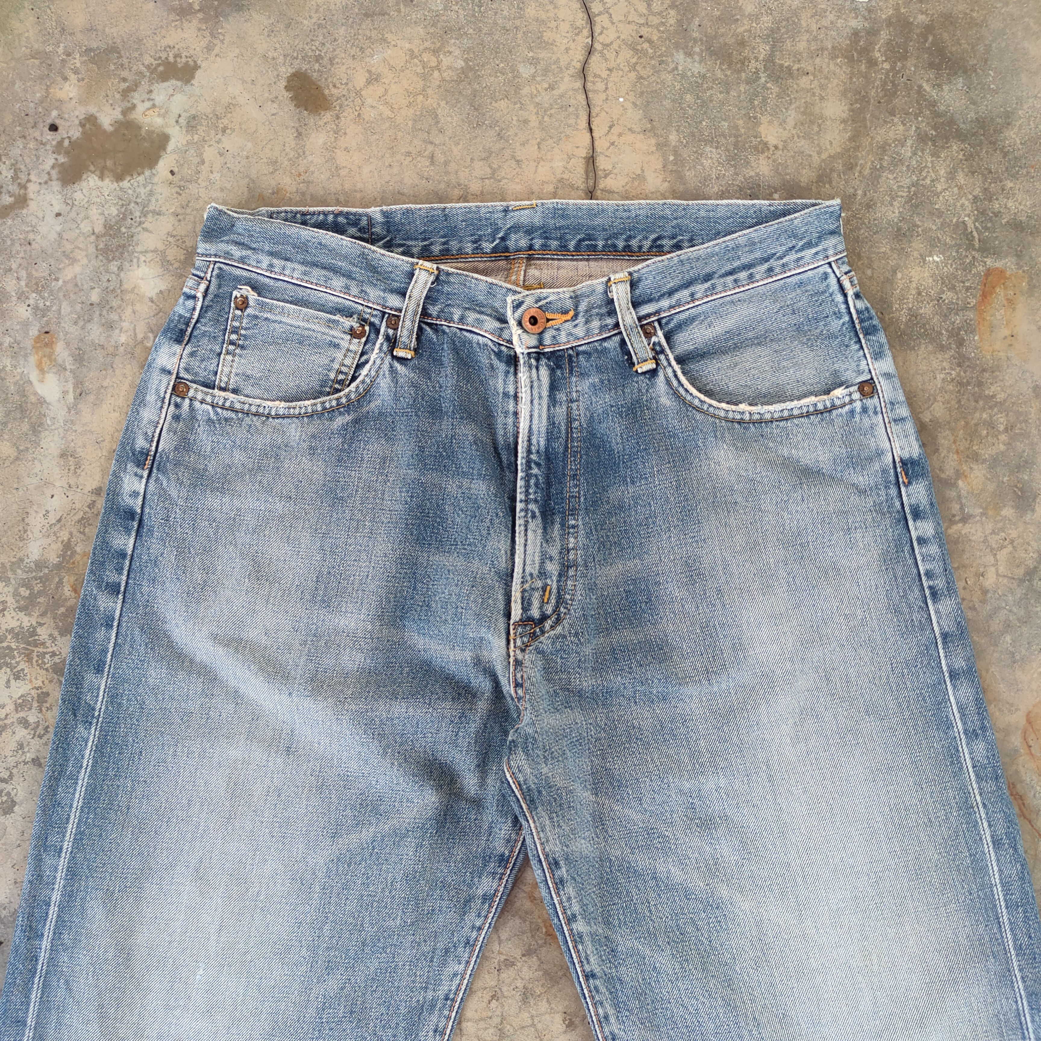 Edwin W34 VINTAGE EDWIN 505X SELVEDGE FADED DENIM PANTS Size US 34 / EU 50 - 3 Thumbnail
