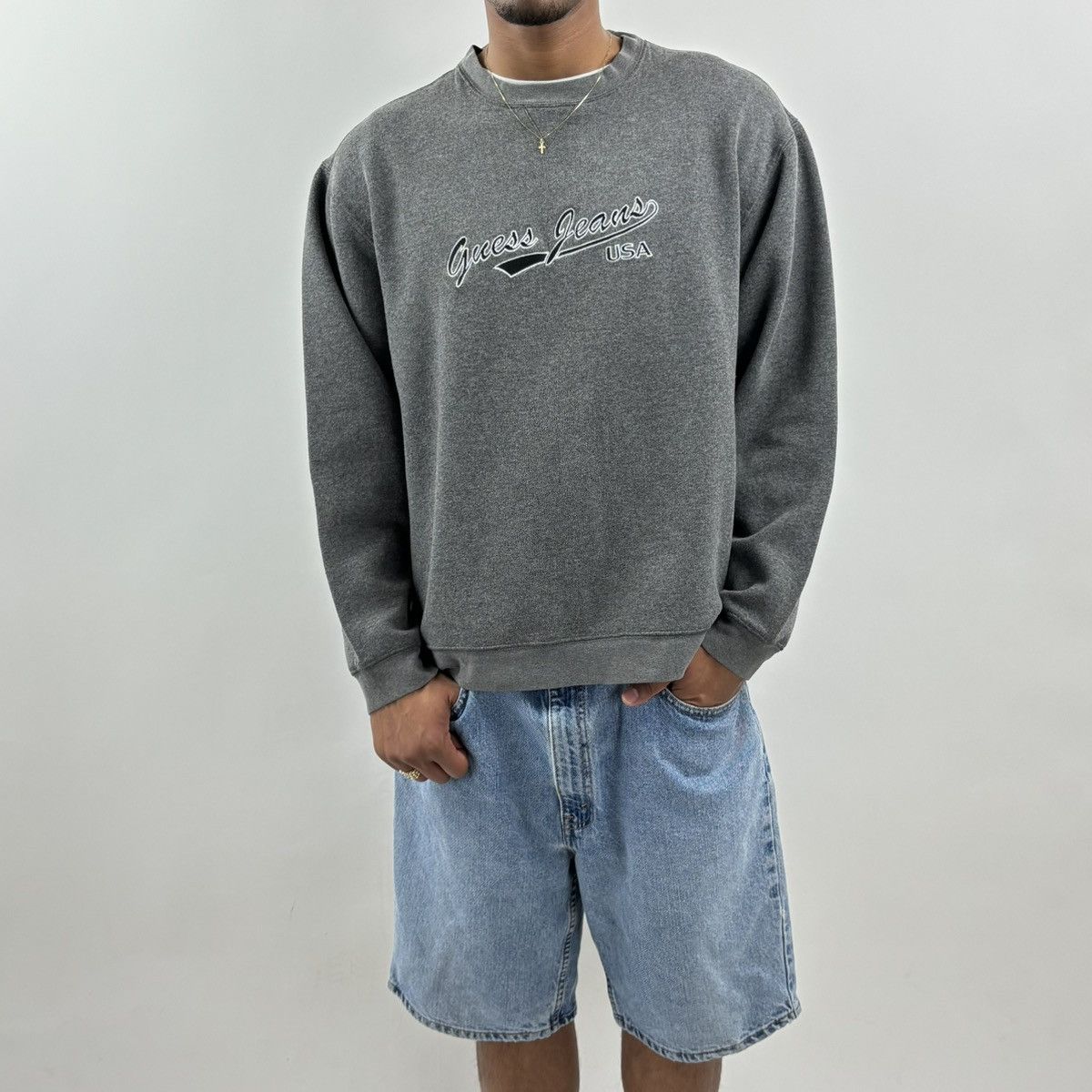 Guess vintage 90s GUESS JEANS USA spellout crewneck sweatshirt Size US L / EU 52-54 / 3 - 4 Thumbnail