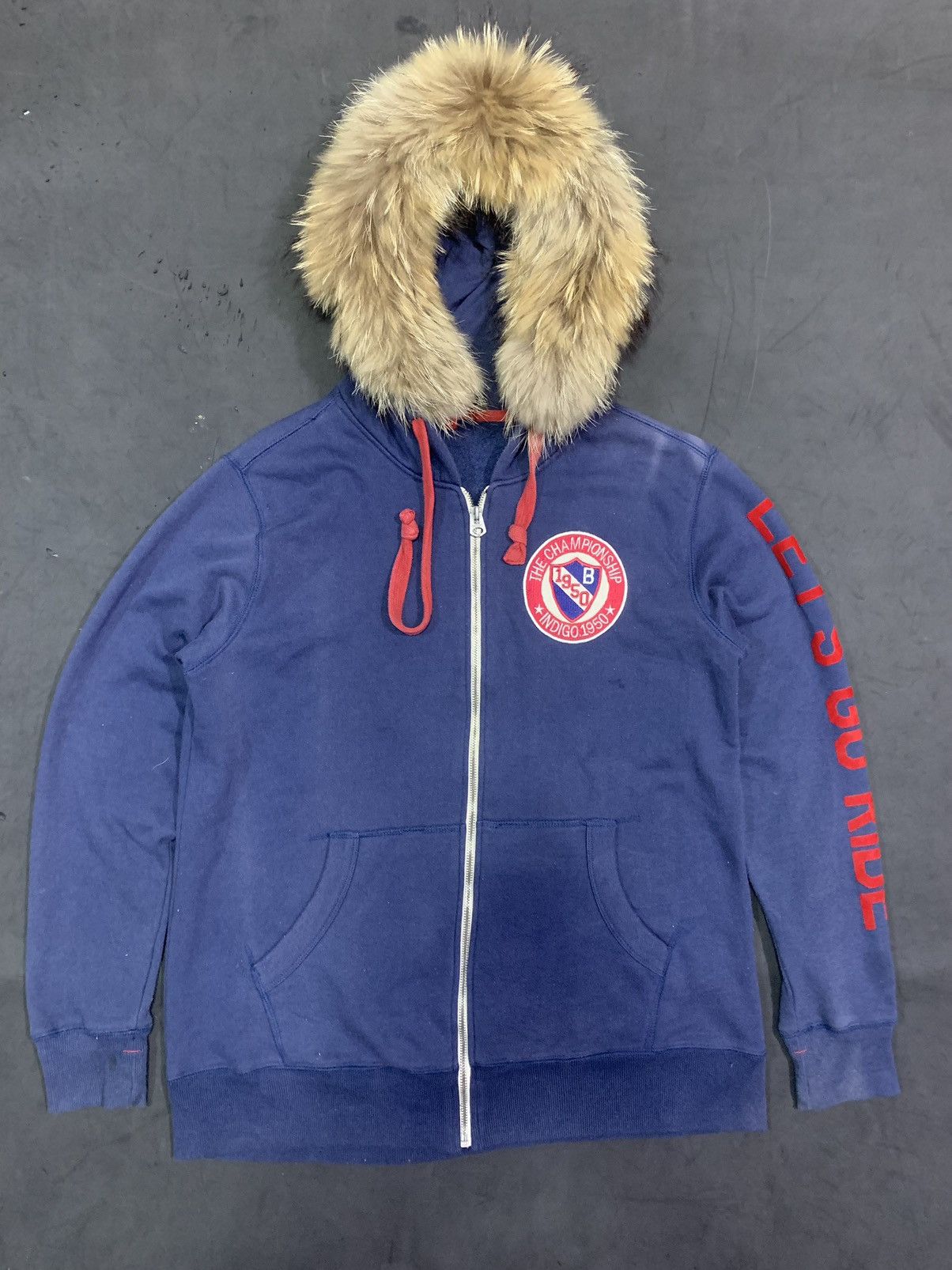 Japanese Brand 💥OFFER💥Japan Fur Hoodie IndigoBank Size US L / EU 52-54 / 3 - 1 Thumbnail