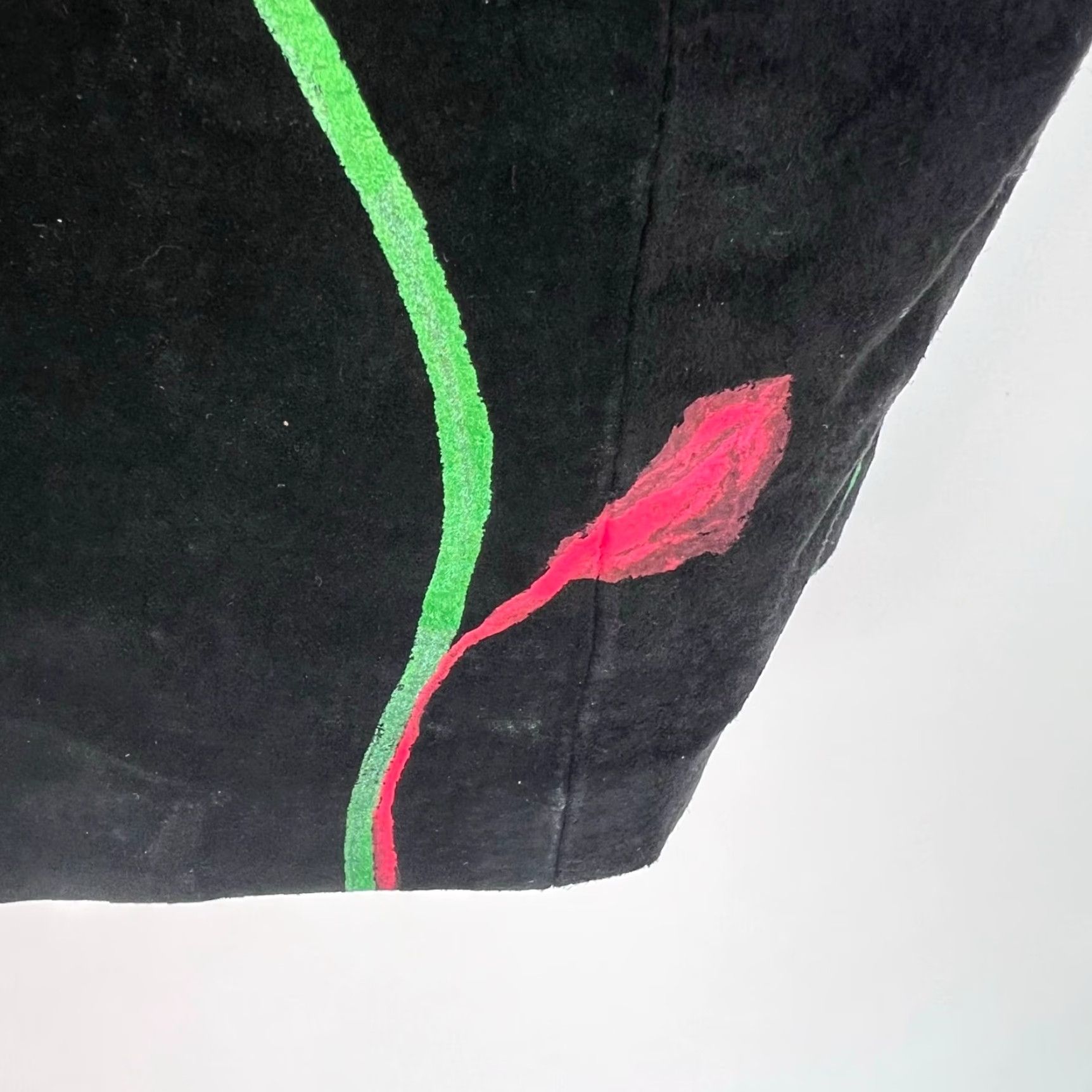 Vintage Cedars Leather Skirt - Maxi - Hand Painted Floral - Black - Size 8 - Lined - Dry Clean Only - Women’s Size 30" / US 8 / IT 44 - 7 Thumbnail
