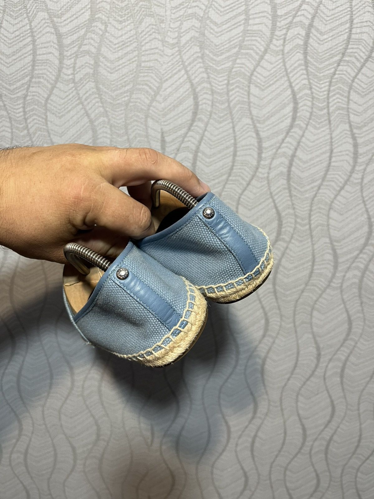 Coach COACH Logo Blue Canvas Espadrille Slip On Sandals Shoes US8 Size US 8 / IT 38 - 5 Thumbnail