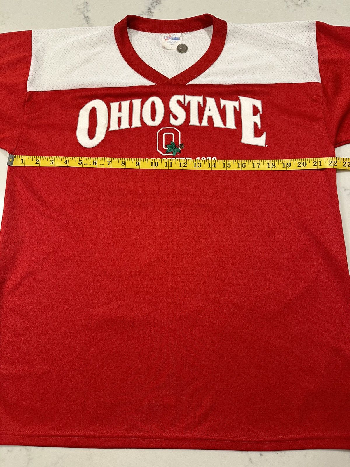NCAA × Vintage Vintage 1980’s Ohio State University Cut Sleeve Jersey Large Size US L / EU 52-54 / 3 - 7 Thumbnail