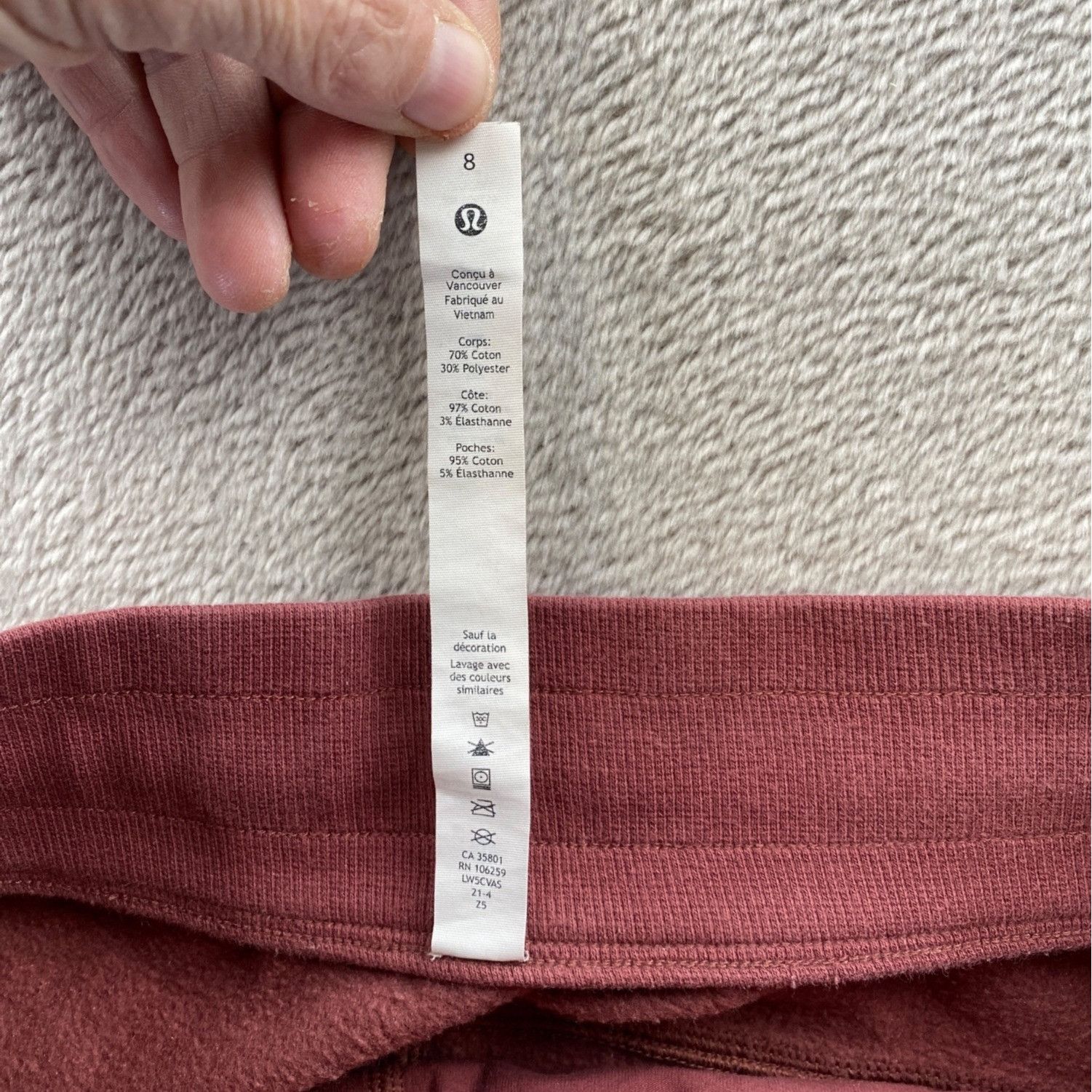 Lululemon Lululemon Womens Burgundy Joggers Size 8 Cotton Blend Elasti Size 30" / US 8 / IT 44 - 11 Thumbnail