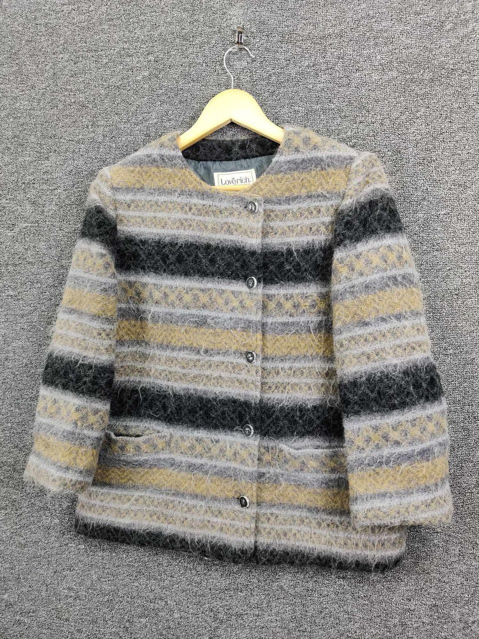 Japanese Brand Love Rich Mohair Cardigan Nice Design Size US M / EU 48-50 / 2 - 2 Thumbnail