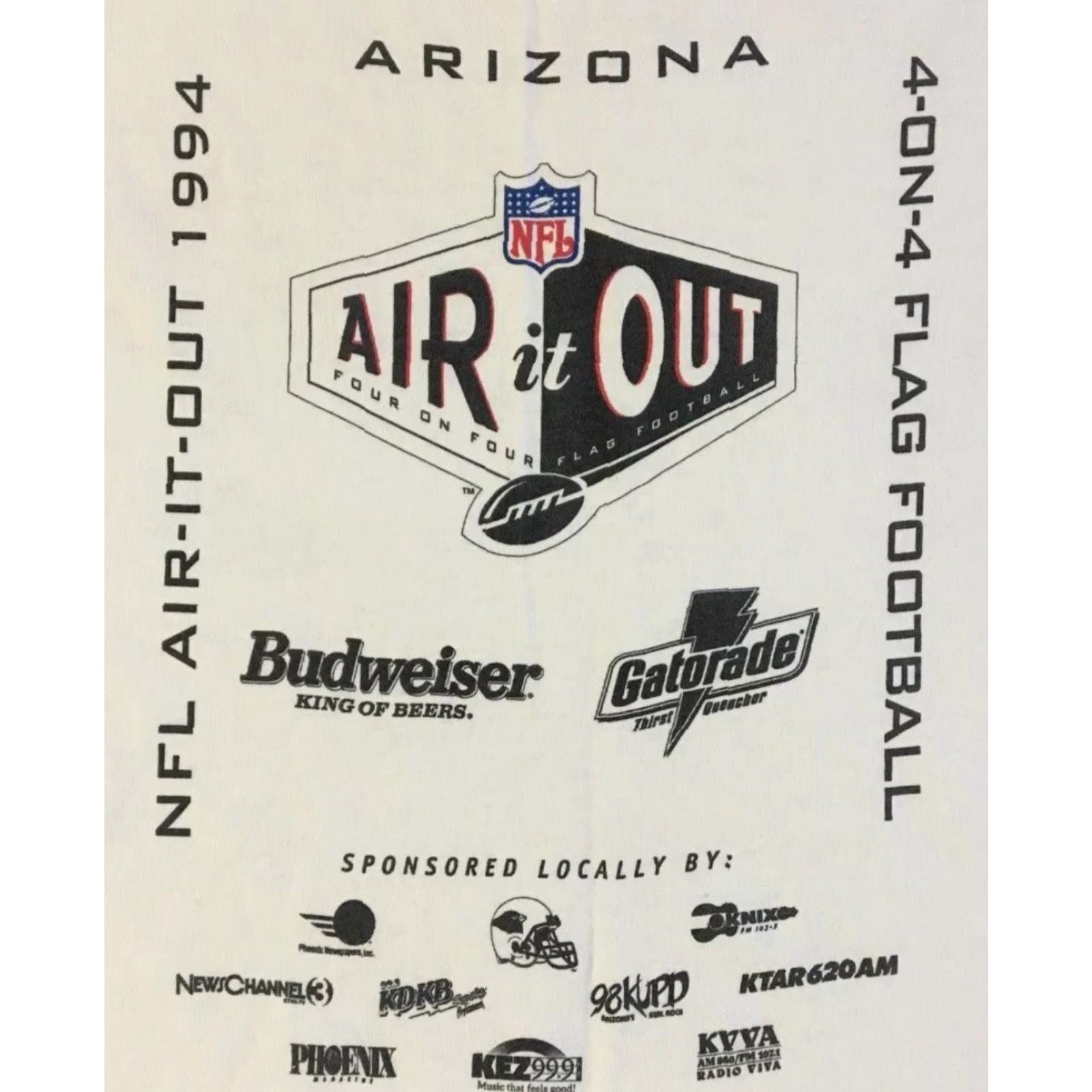 NFL Vtg Gatorade Air It Out 90s Shirt XXL NFL Grunge White 2XL Flag Football Baseball Concert Rock Hippie Skate USA Men Shirt Size US XXL / EU 58 / 5 - 3 Thumbnail